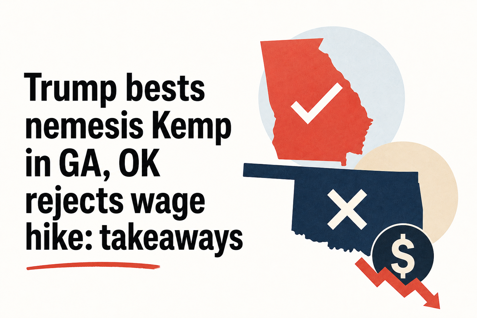Trump bests nemesis Kemp in GA, OK rejects wage hike: takeaways