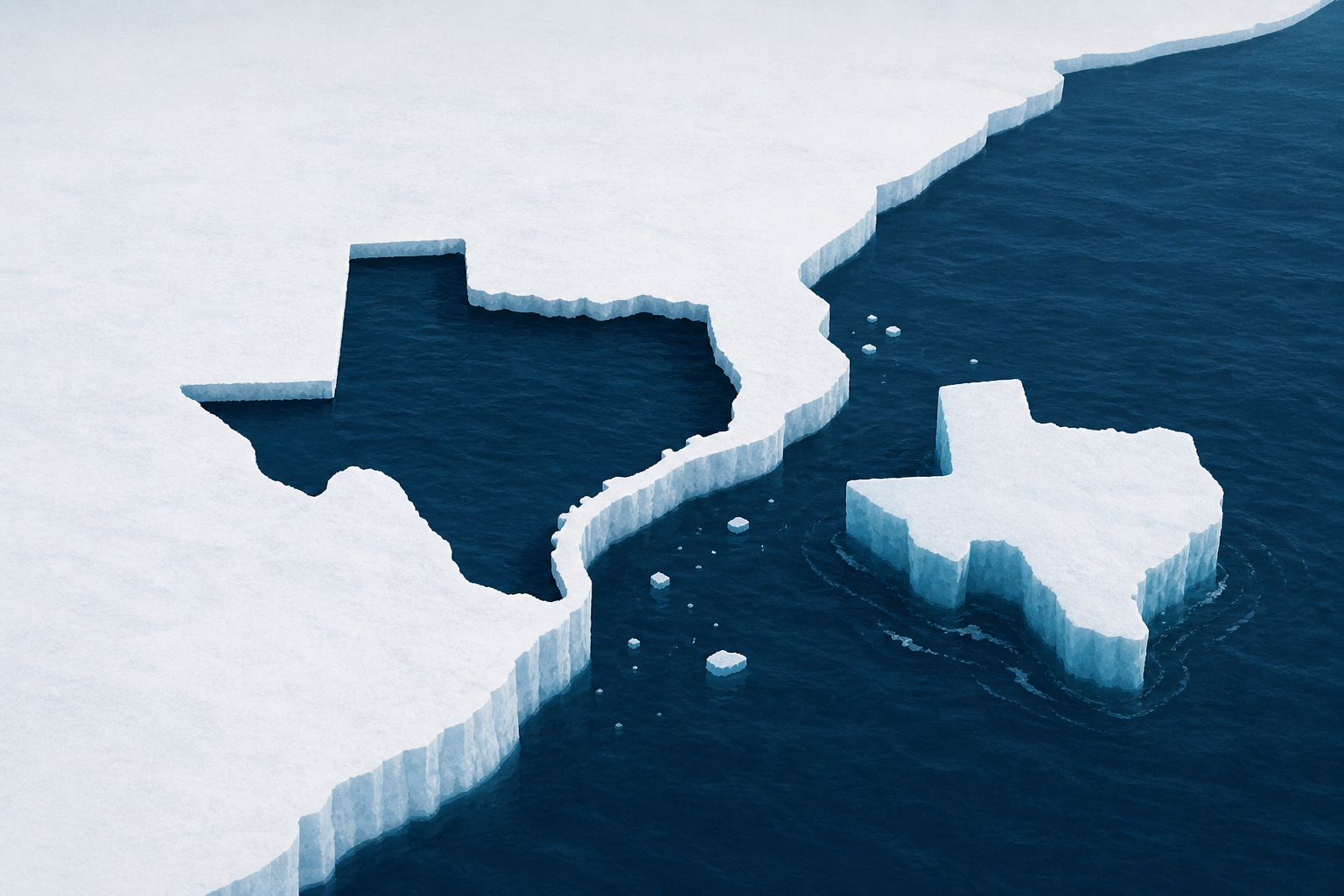 A Texas-size chunk of winter sea ice is missing from Antarctica - and it's probably not coming back
