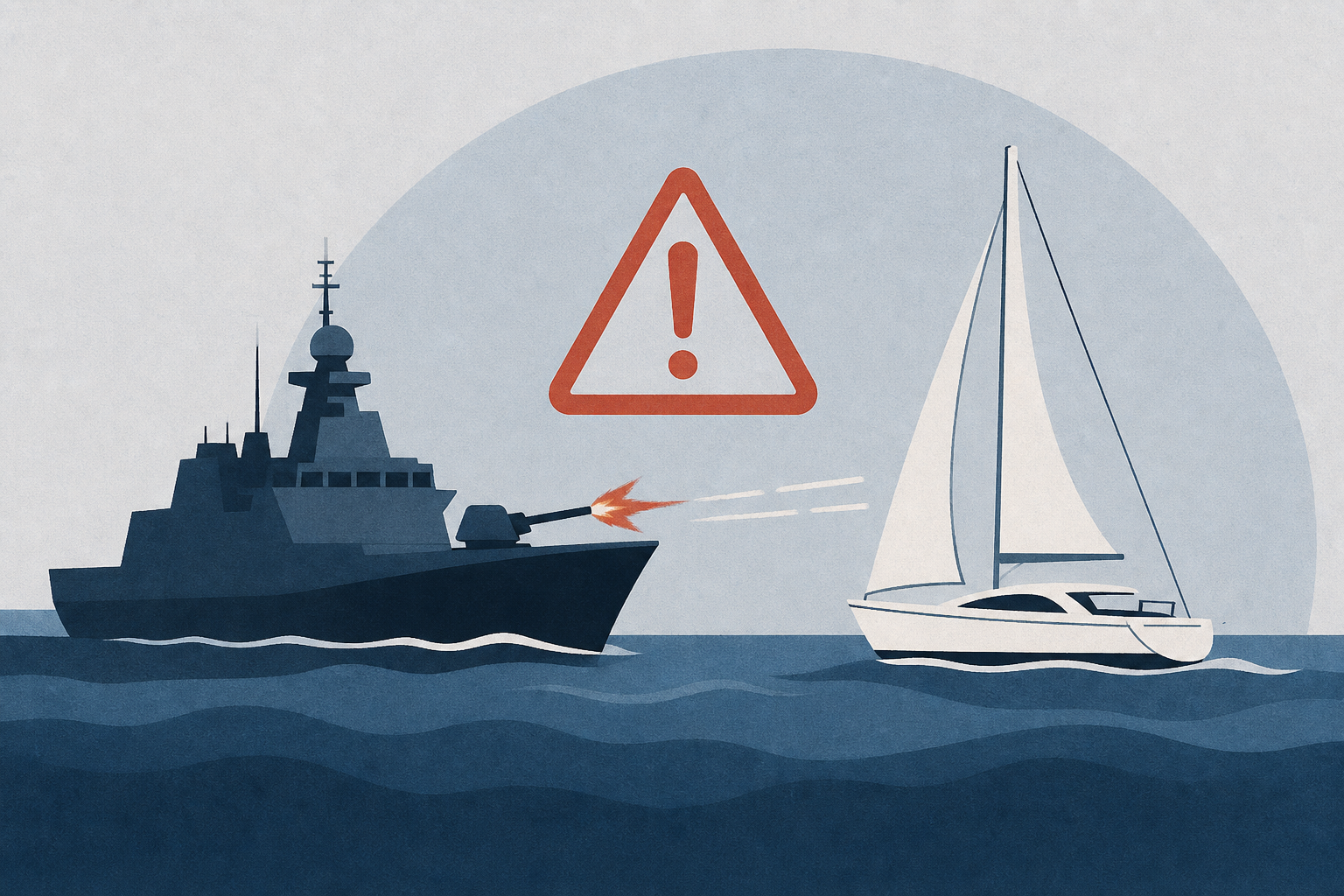 Russian ship fires warning shots at British yacht in Channel