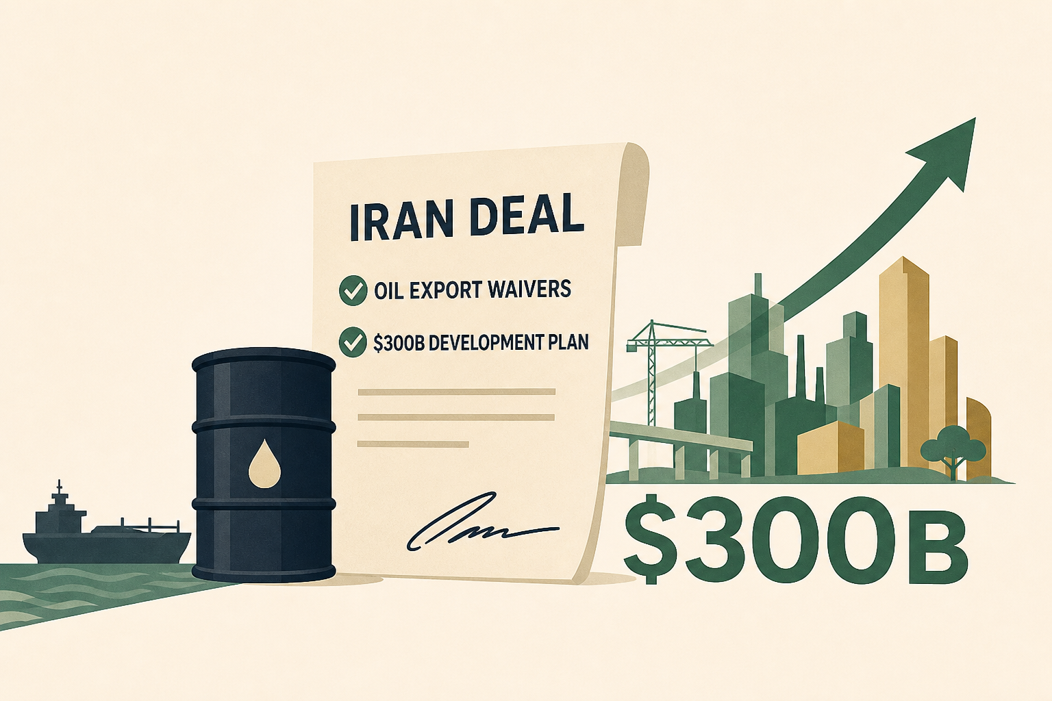 Trump Iran deal includes oil export waivers, $300B development plan