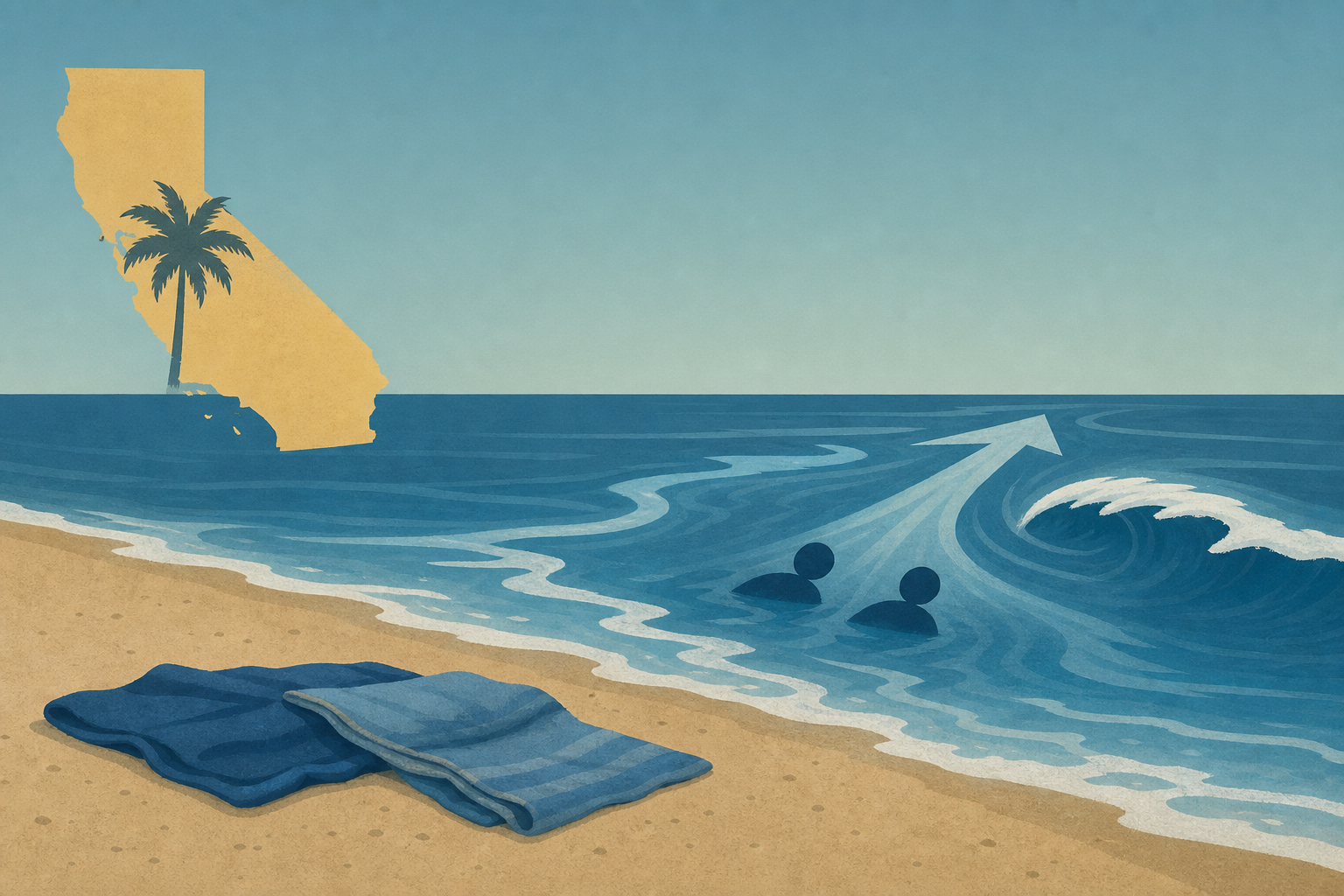 Two California students swept out to sea and drowned while napping on beach