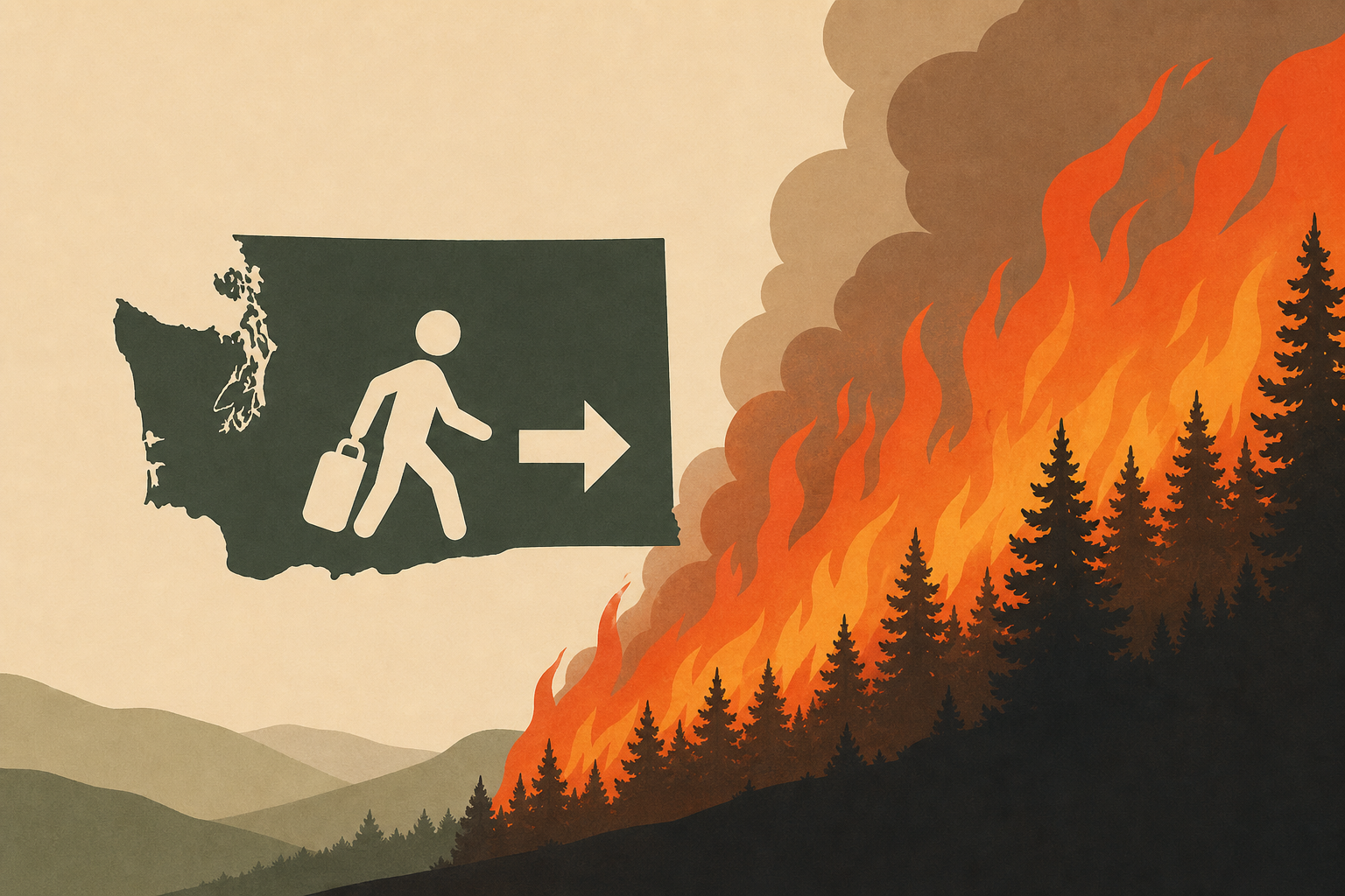 Nearly 12,000 residents have been evacuated as a wildfire spreads in Washington