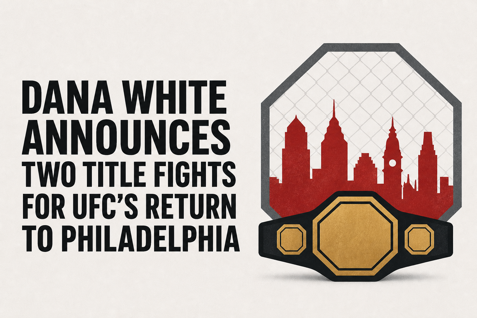 Dana White Announces Two Title Fights For UFC's Return To Philadelphia