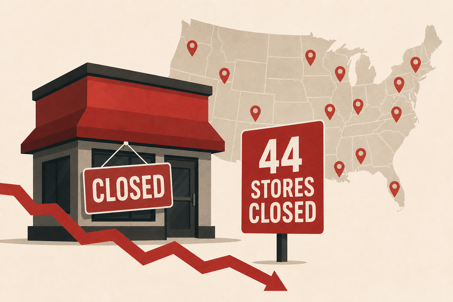 Papa John's closes 44 stores in multiple locations in the US