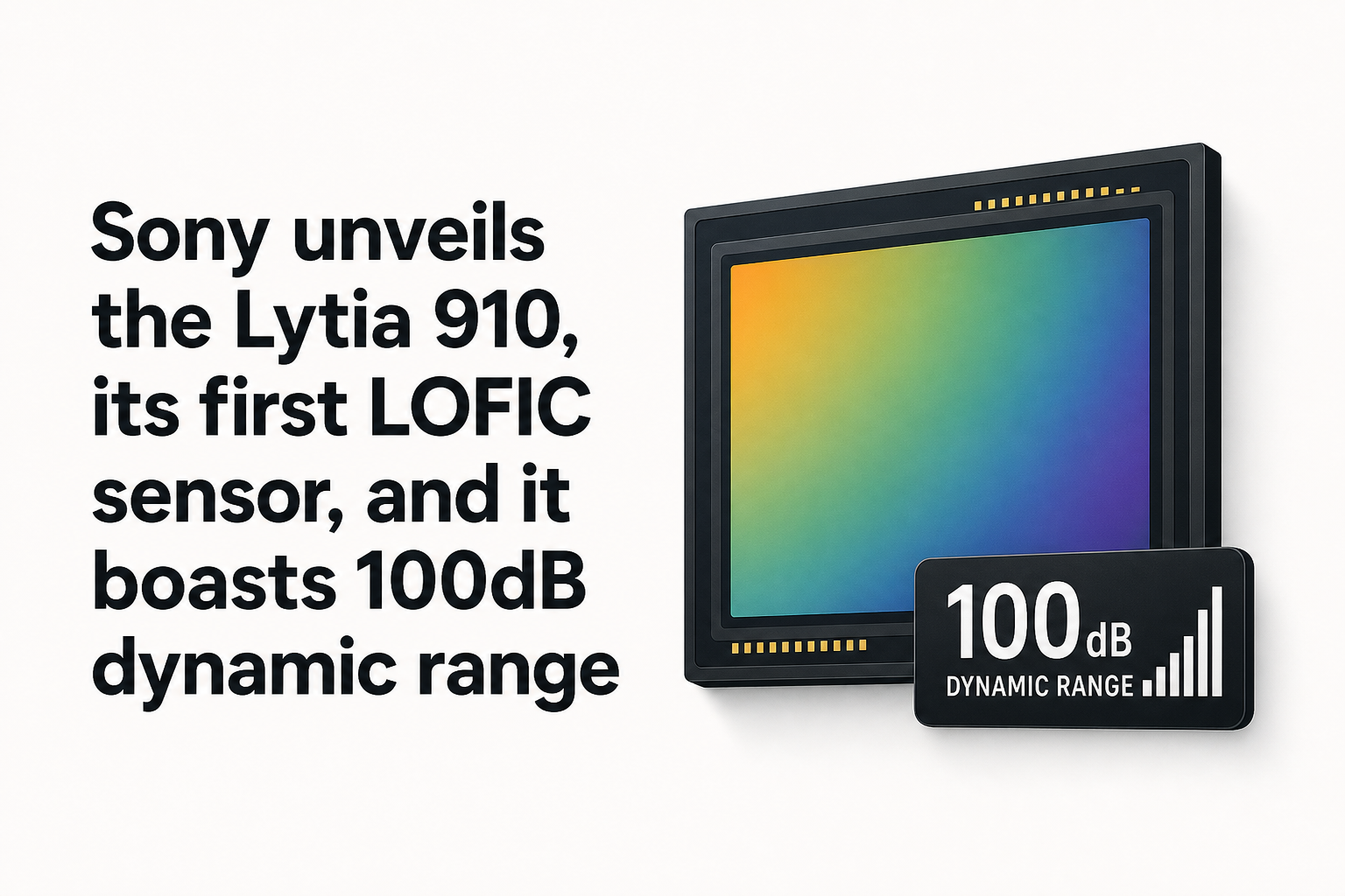 Sony unveils the Lytia 910, its first LOFIC sensor, and it boasts 100dB dynamic range