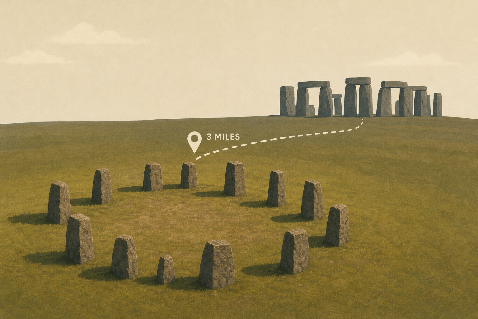Simpler, older version of Stonehenge found three miles from famous site
