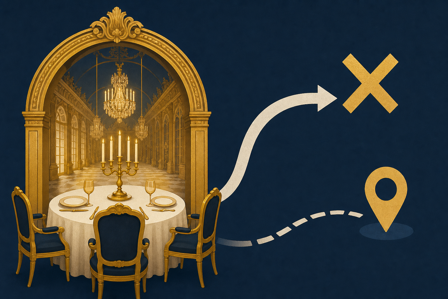Trump changed his plans to dine at the gilded Palace of Versailles