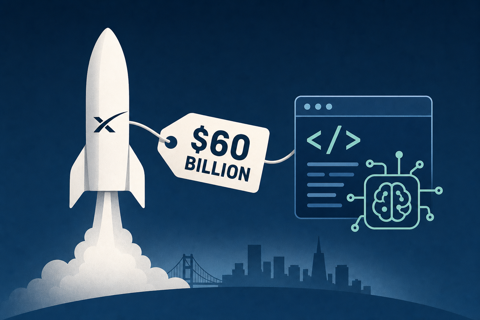 SpaceX purchases Bay Area AI coding startup for $60 billion