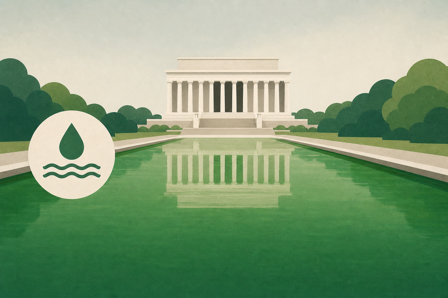 Lincoln Memorial Reflecting Pool Turns Green Again After $14 Million Makeover