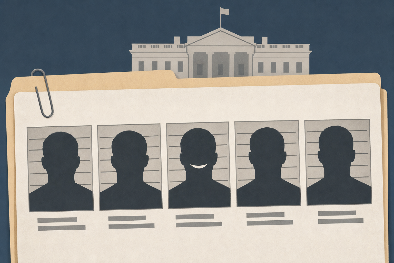 A smiling suspect among 5 mugshots released of men accused in White House plot