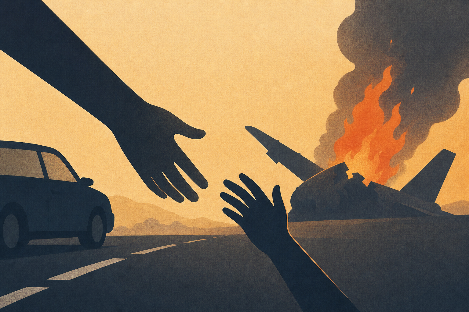 Drivers stopped to help survivors of the fiery plane crash that killed Joshua Baer