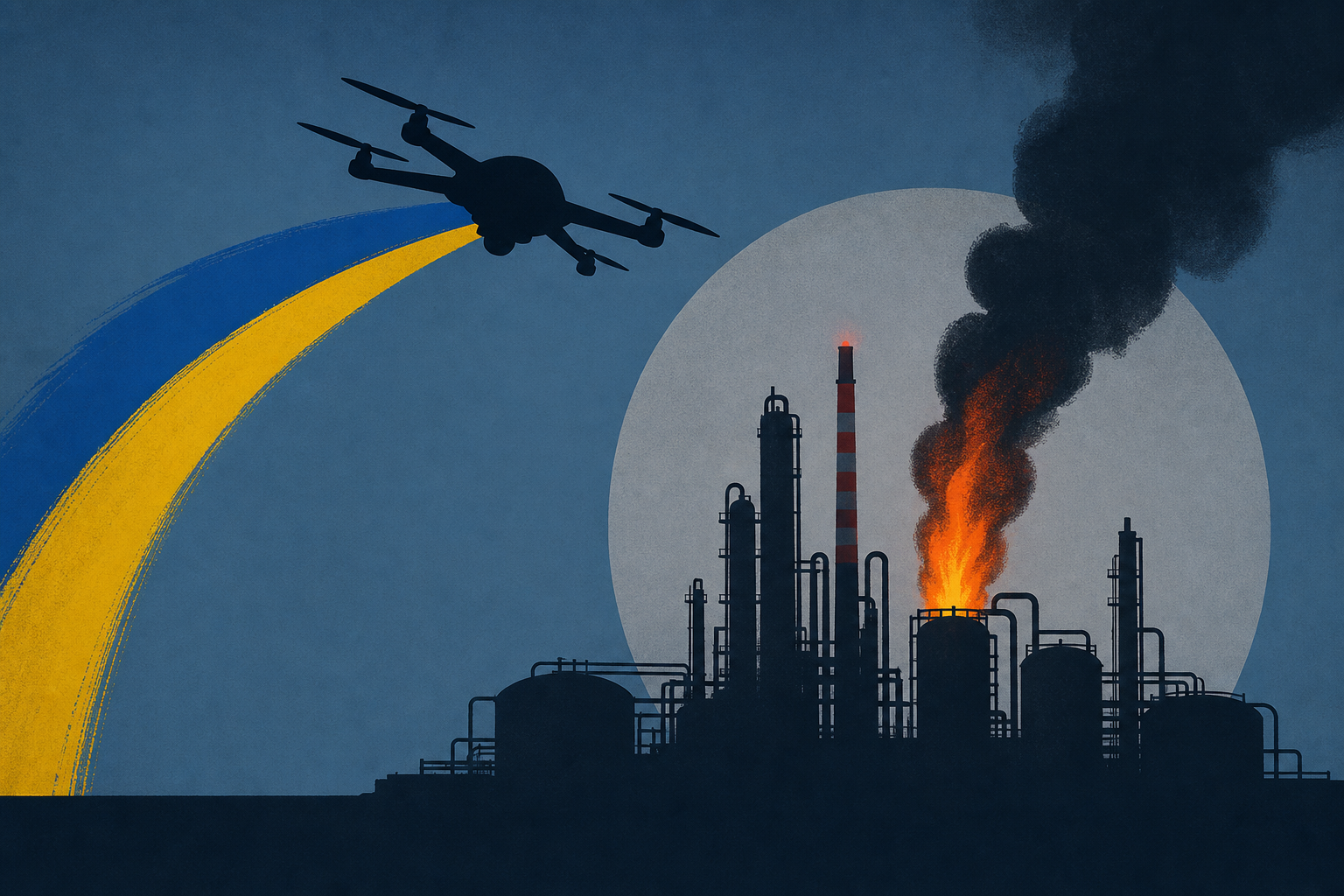 Ukraine Strikes Moscow Refinery in Large-Scale Drone Attack