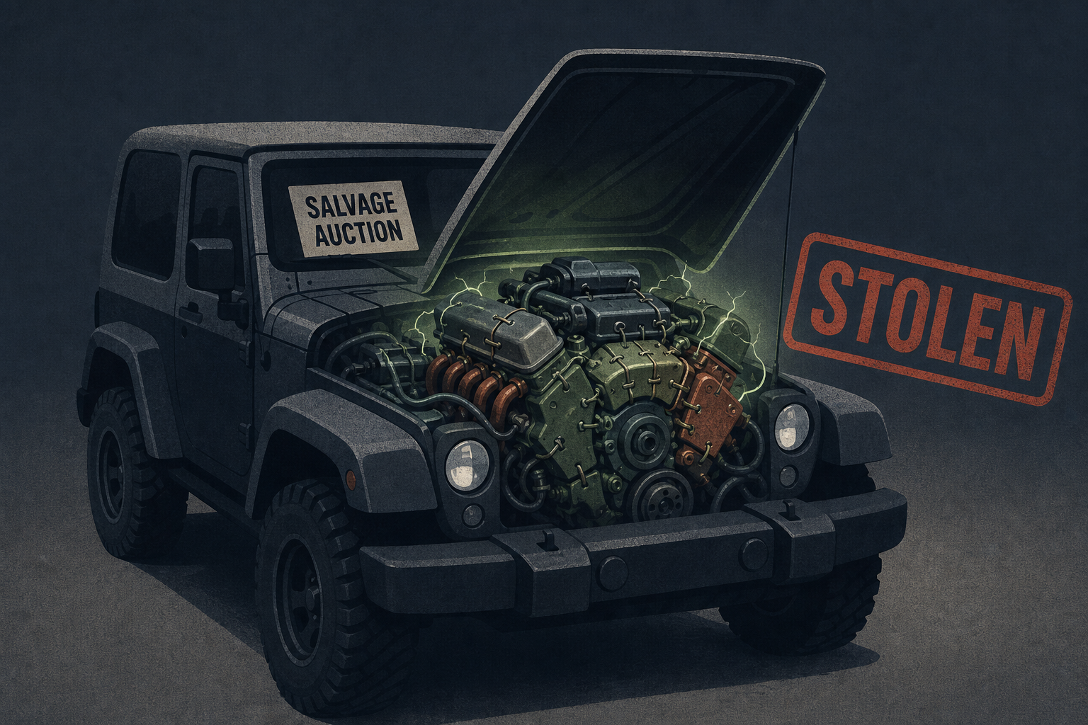 He Bought a Stolen Jeep at a Salvage Auction, And the Engine Under the Hood Was Pure Frankenstein