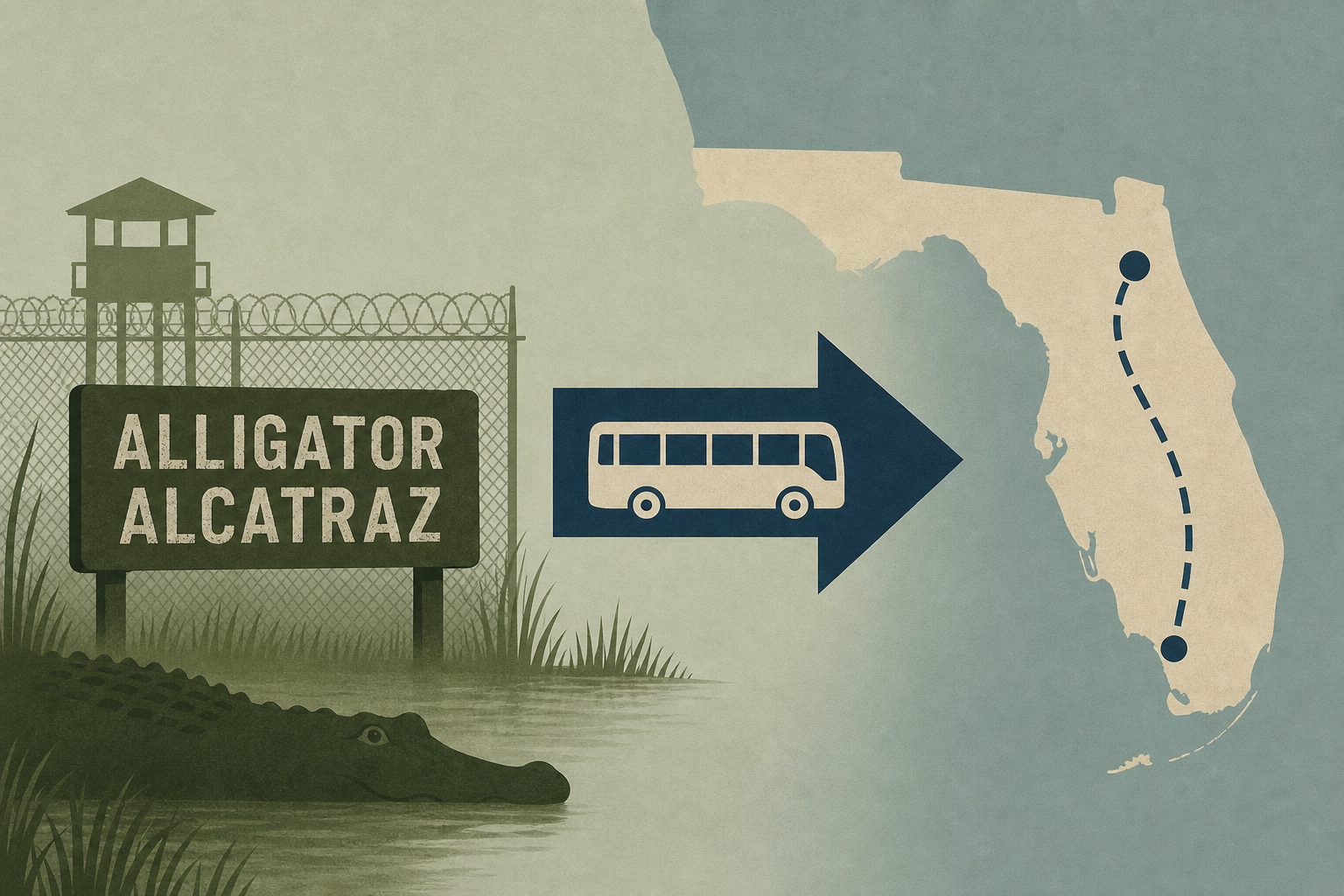 All detainees from 'Alligator Alcatraz' have been transferred : NPR
