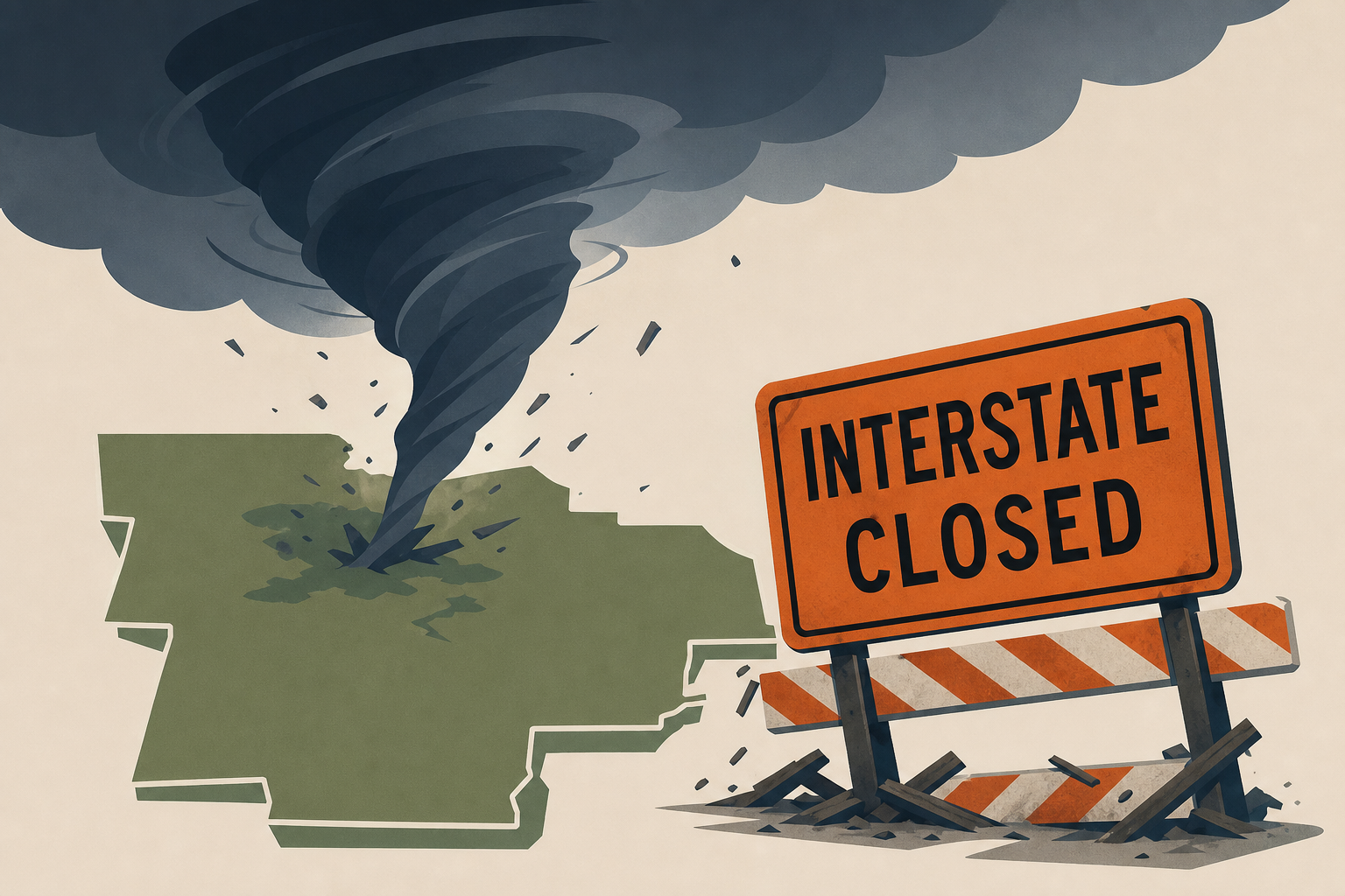 Significant tornado damages northern Monroe County, closes I