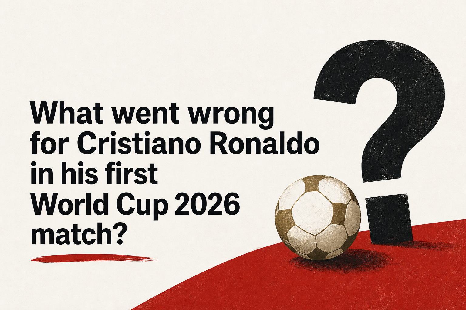 What went wrong for Cristiano Ronaldo in his first World Cup 2026 match?
