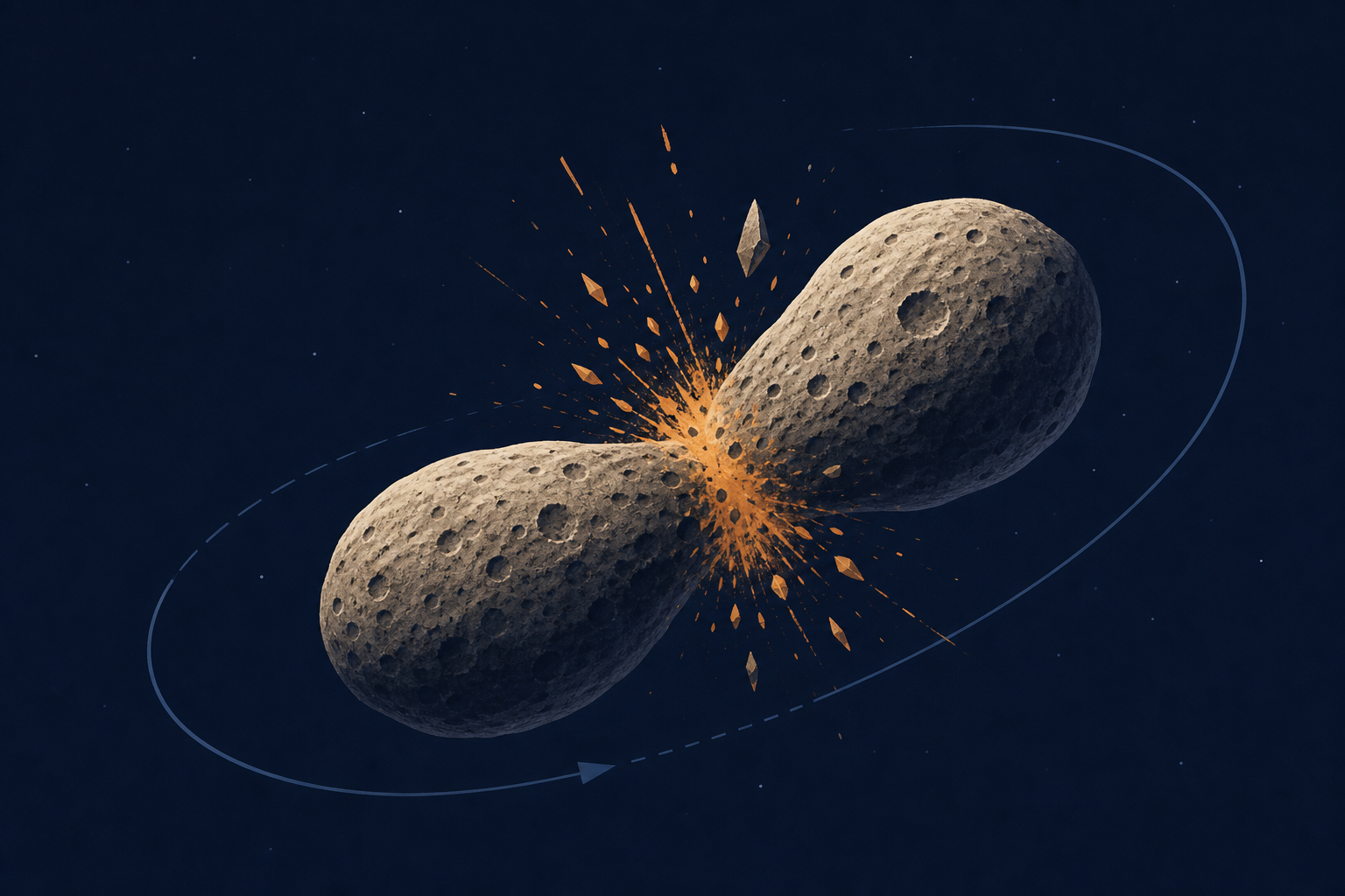 NASA Flyby Reveals Violent Origin of Weird Peanut-Shaped Asteroid