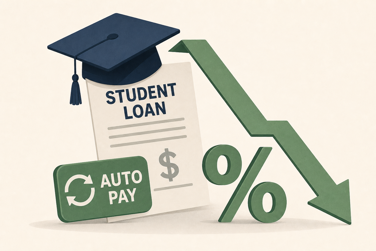 Auto pay will mean bigger interest rate cut on student loans : NPR
