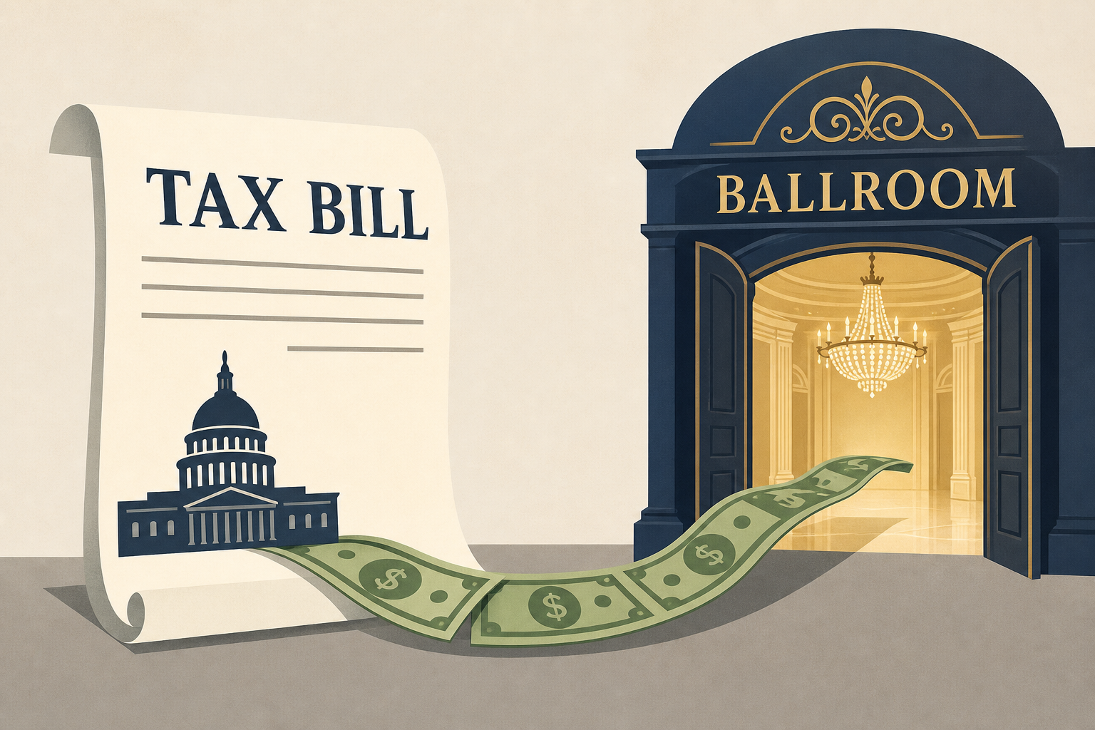 Democrats say money from Trump's tax bill is paying for ballroom
