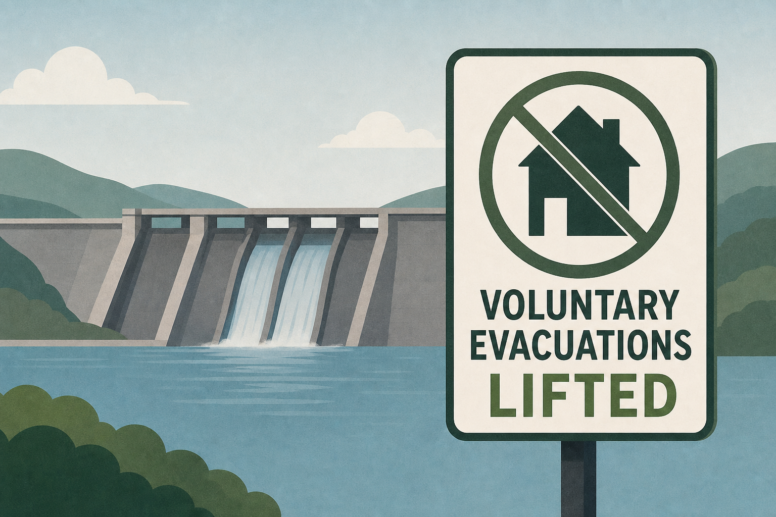 Voluntary evacuations lifted near Anchor Lake Dam