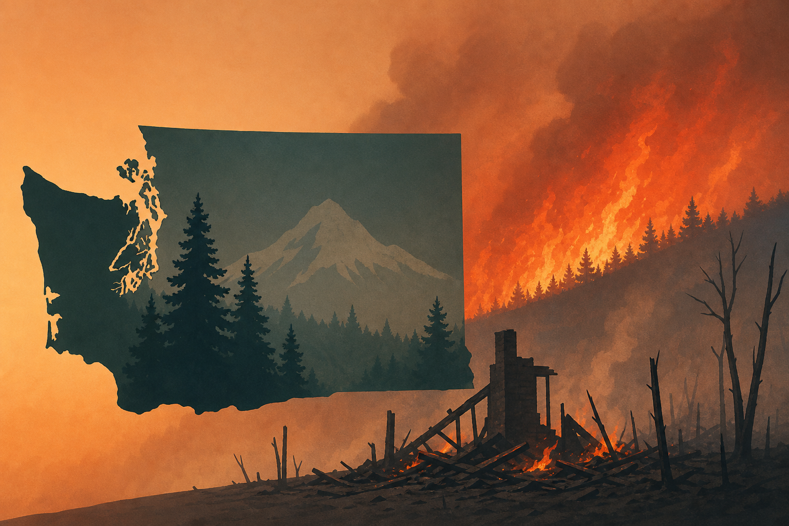 1 dead, 12 homes destroyed after wildfire breaks out in Washington