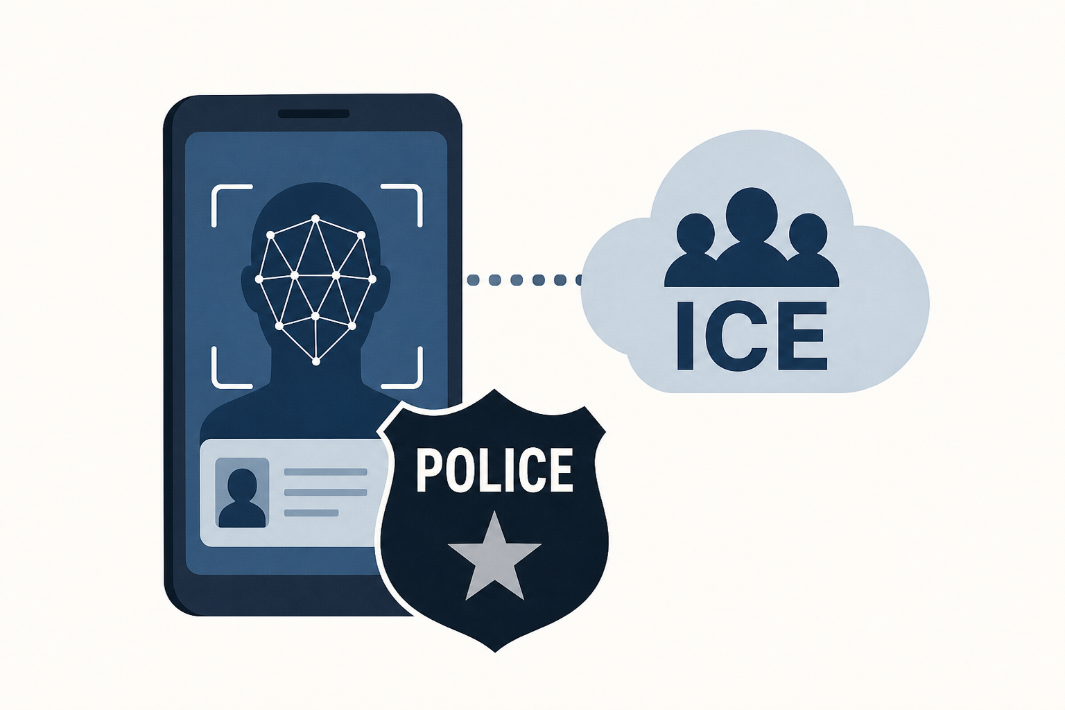 Some local police have access to an ICE facial recognition app