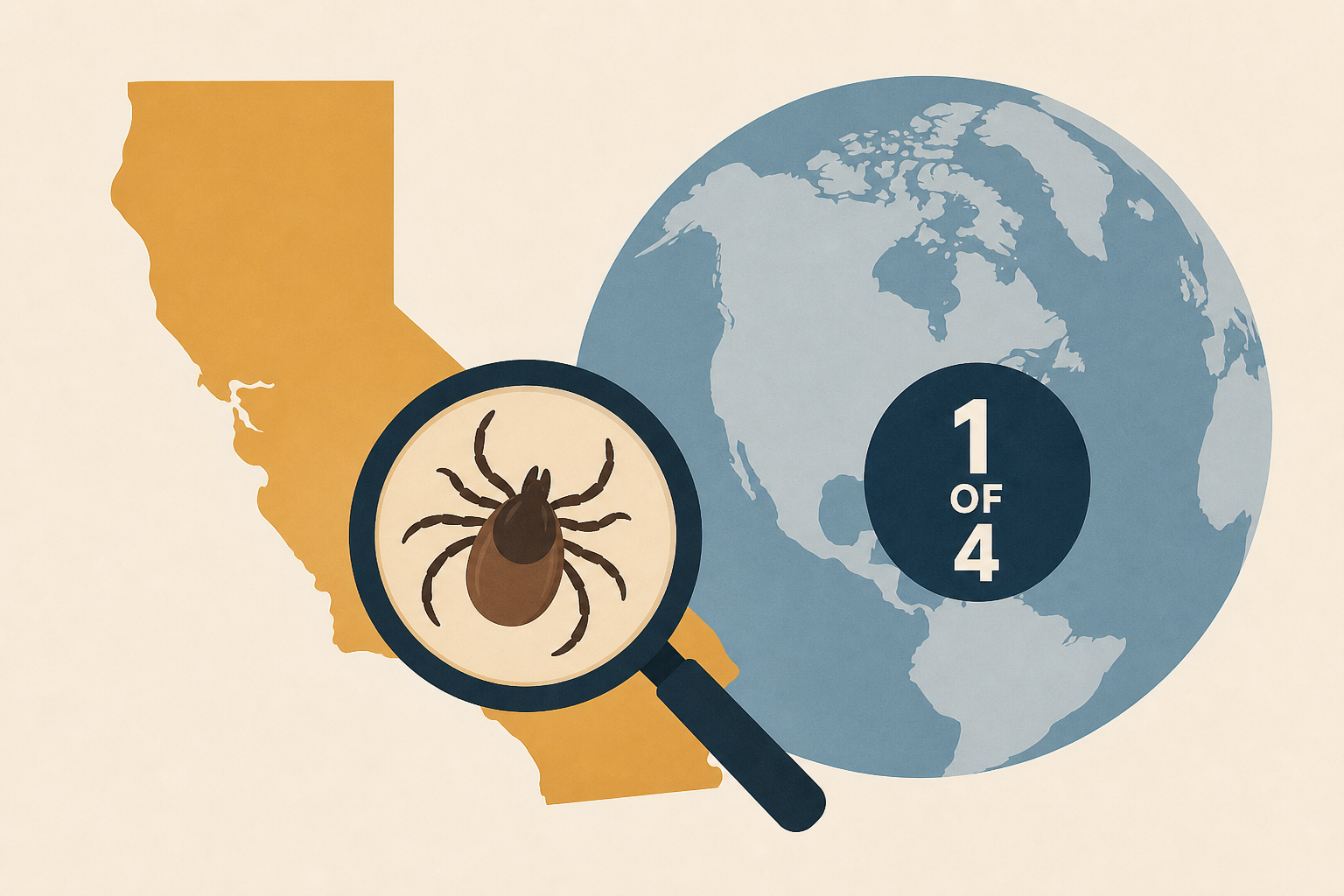 California resident becomes just the fourth person in the world to become infected with tick-borne illness, officials say