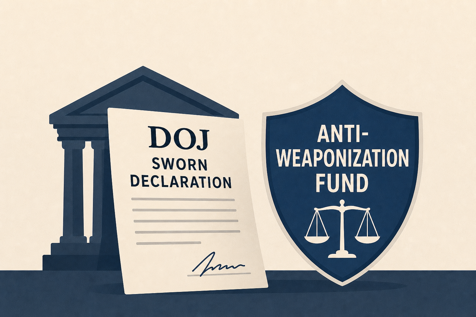 DOJ sworn declaration 'anti-weaponization' fund