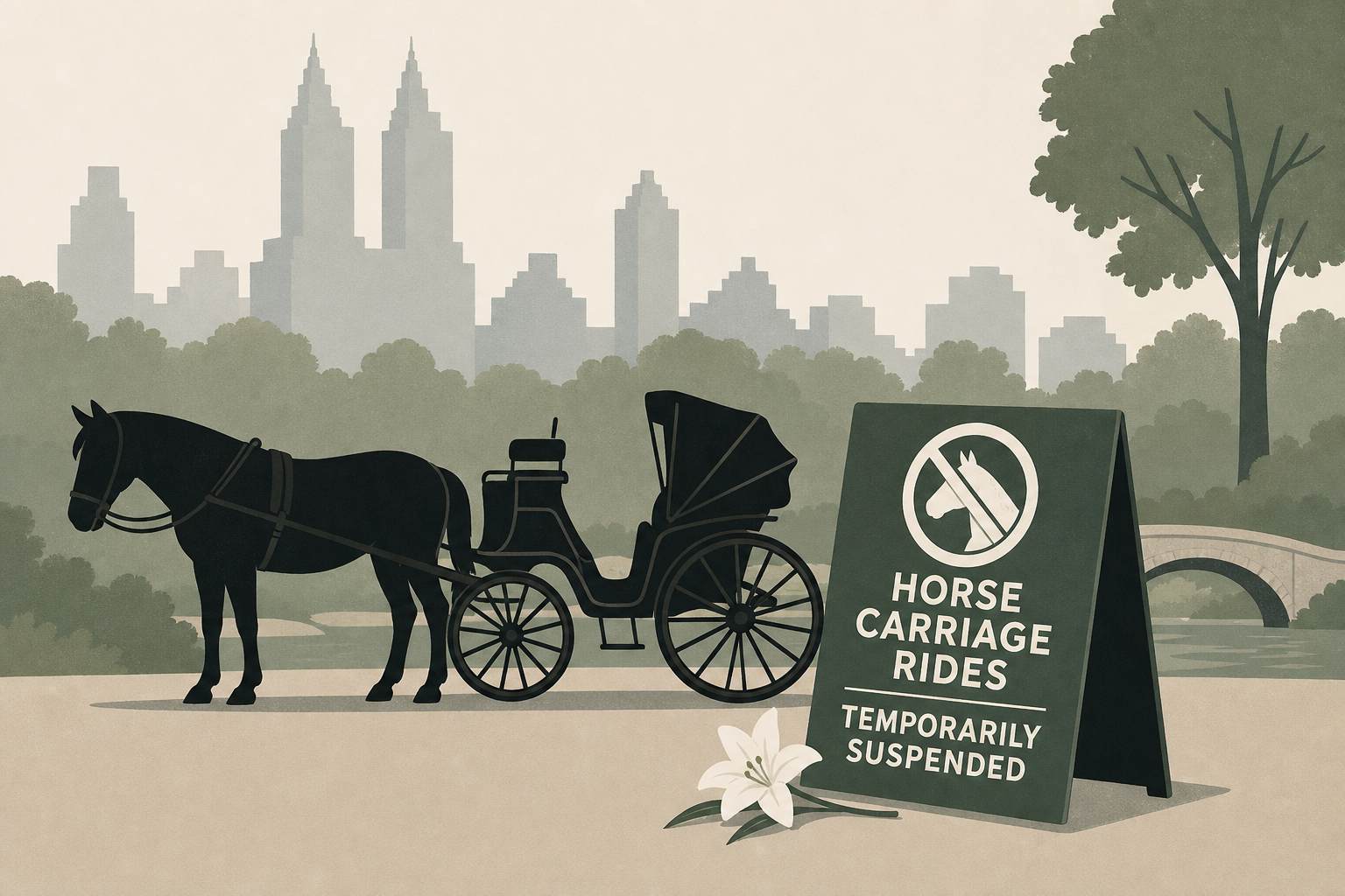 Central Park horse carriage rides temporarily suspended following death of 18-year-old tourist