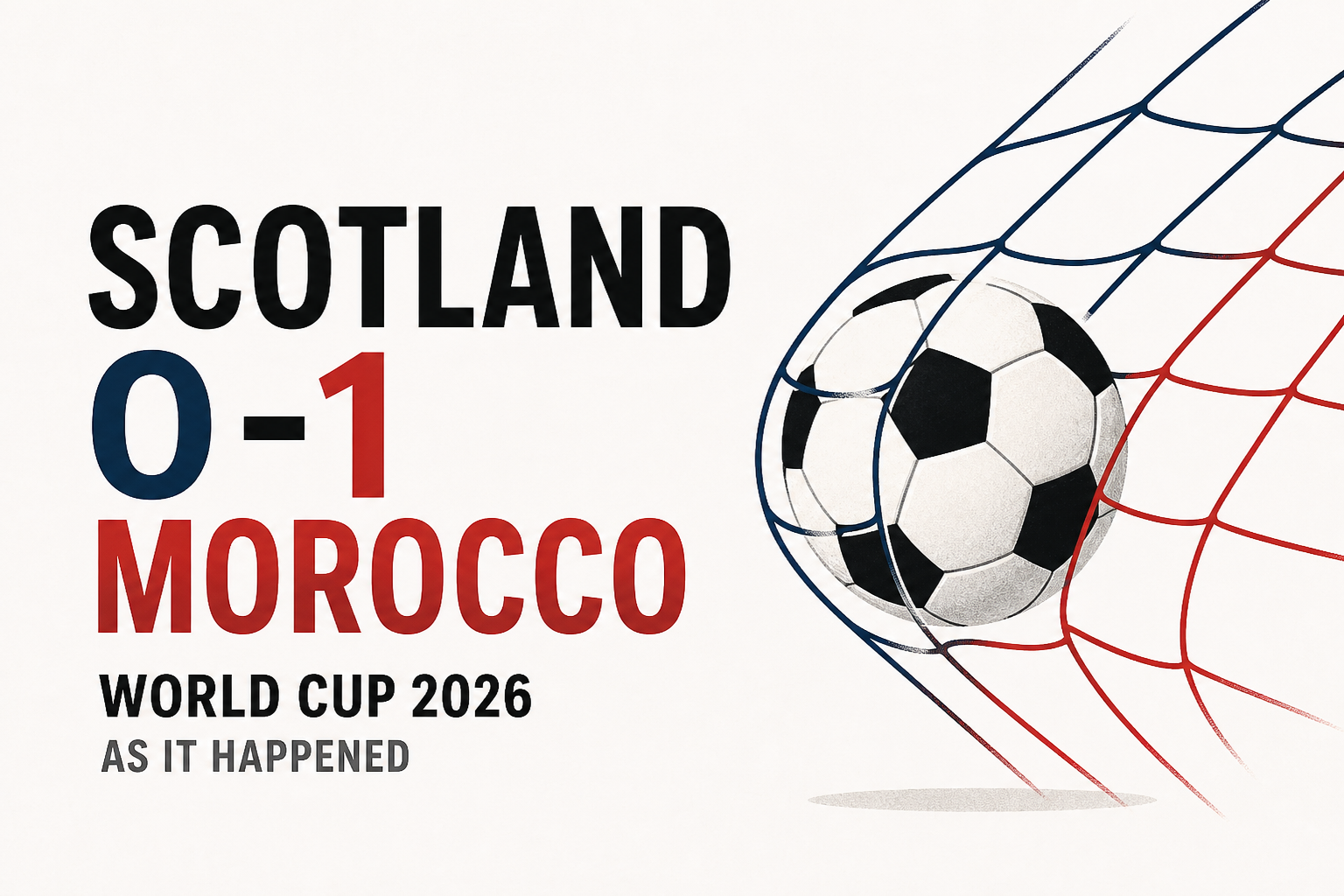 Scotland 0-1 Morocco: World Cup 2026 - as it happened