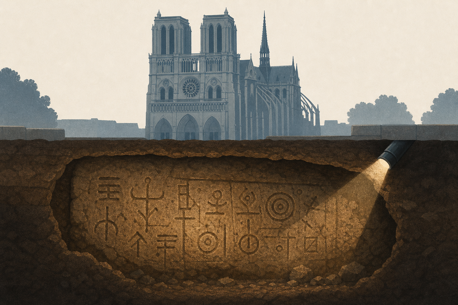 Archaeologists uncover mysterious markings, ancient secrets beneath Notre Dame