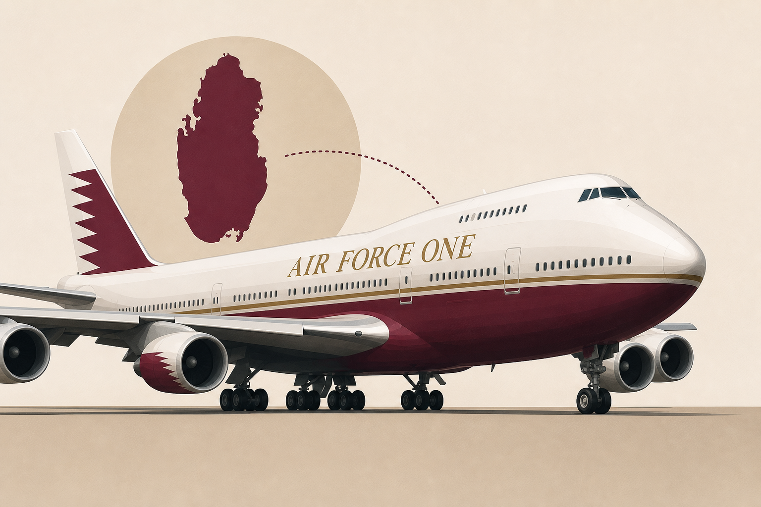 Trump unveils new Air Force One, a converted Qatari 747