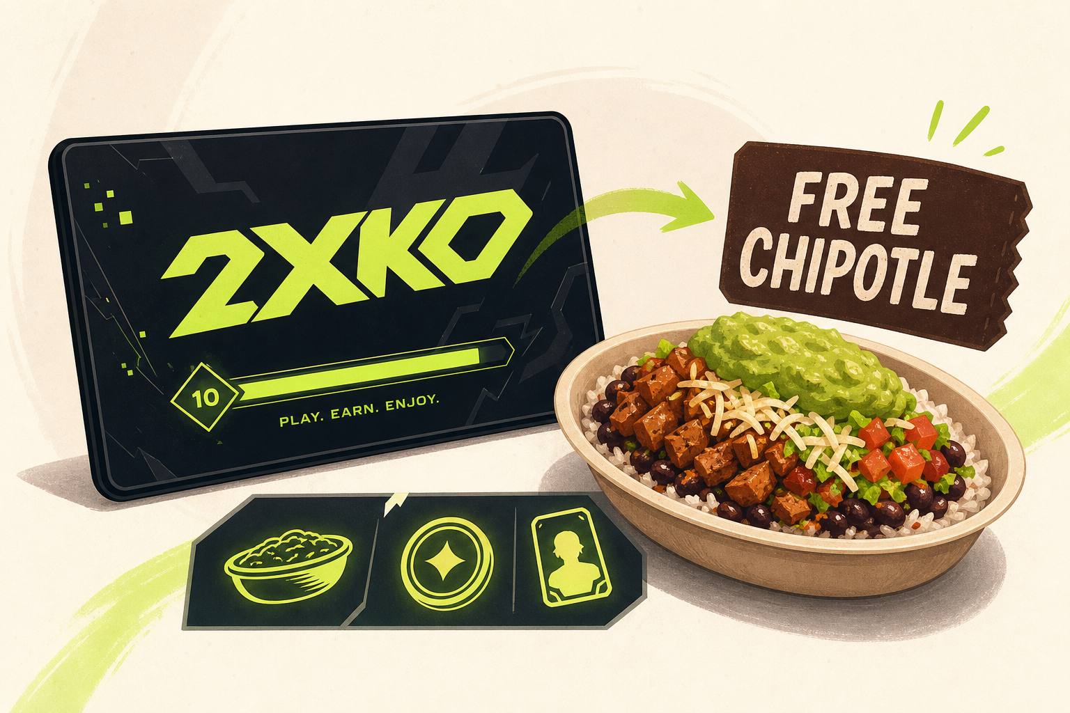 Get free Chipotle simply for playing 2XKO, and here's all of the food and in-game rewards you can earn from the special event