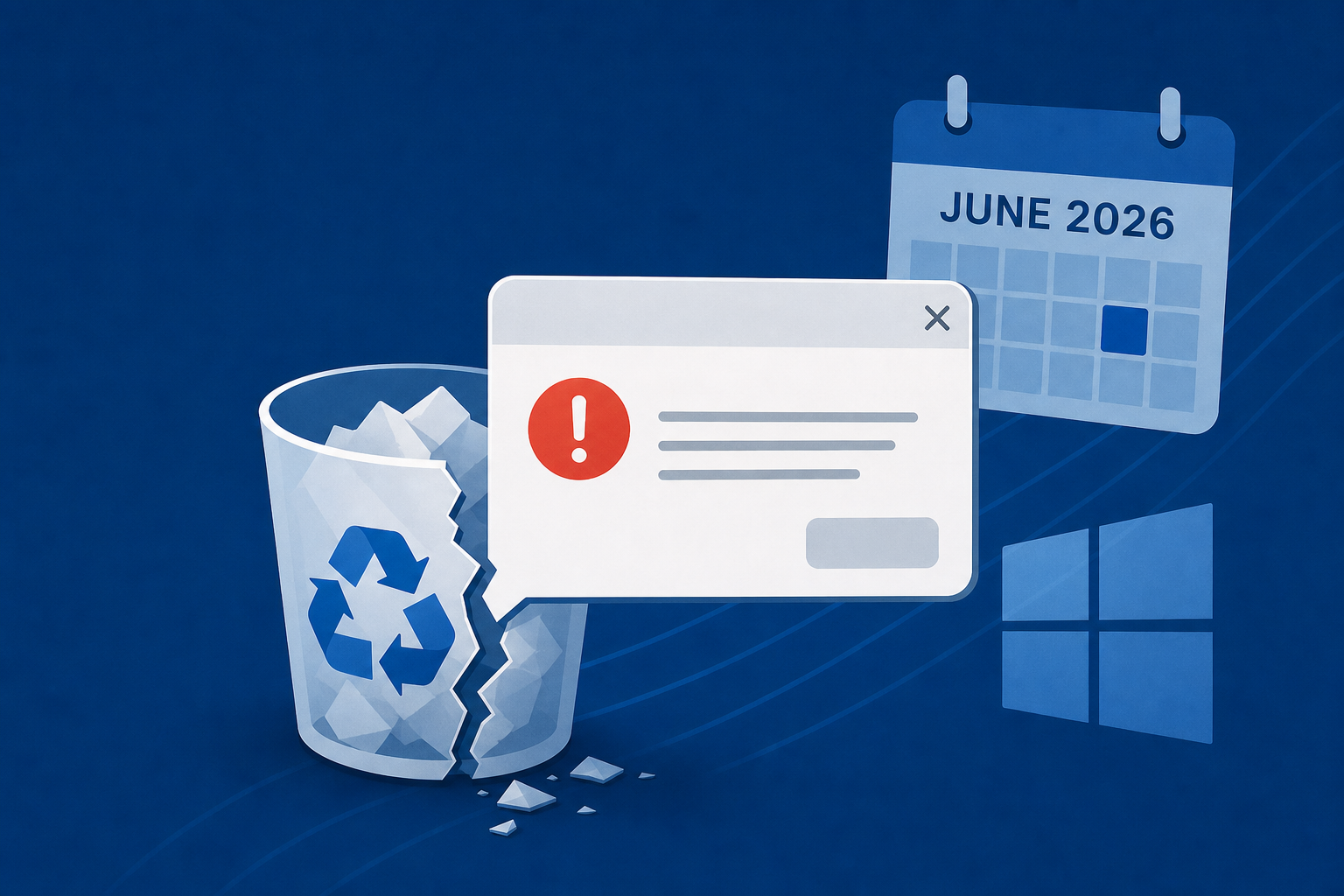 Microsoft: June 2026 Windows updates break Recycle Bin prompts