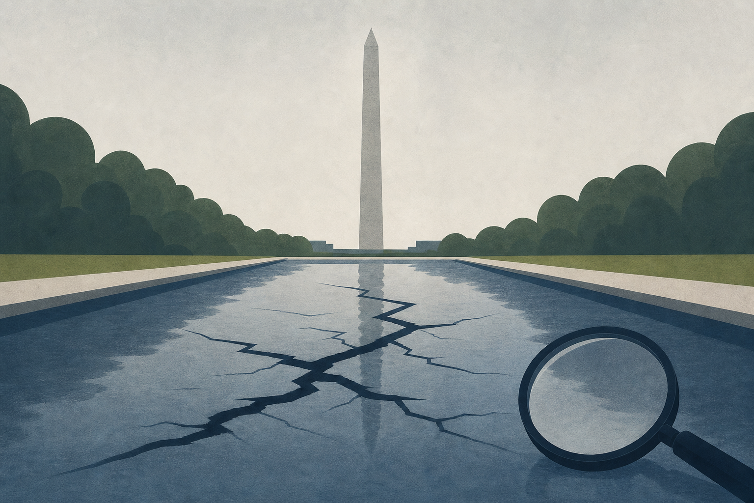 Trump says vandals damaged DC reflecting pool, authorities investigating
