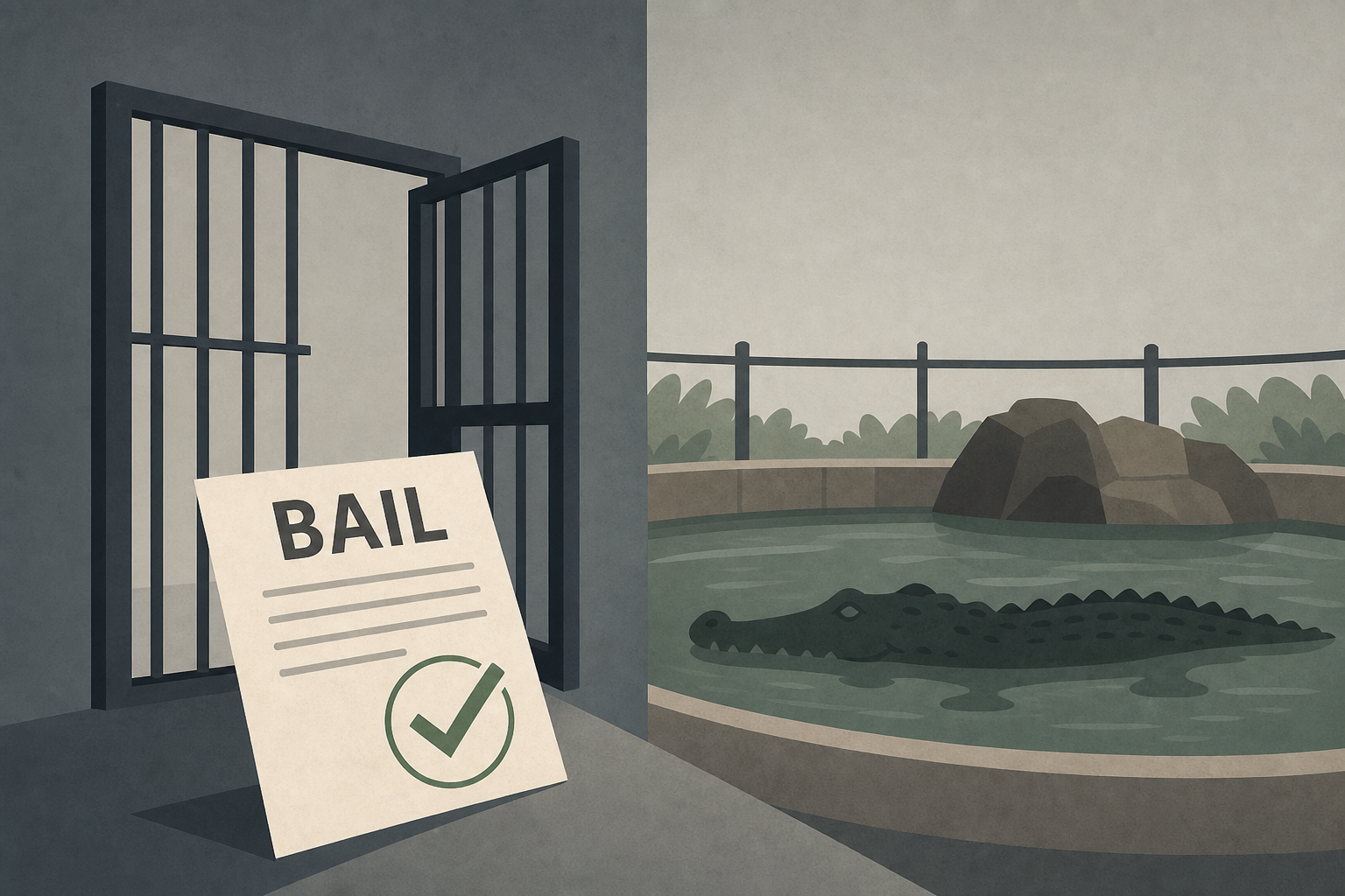 Man charged with forcing boy into zoo crocodile enclosure released on bail