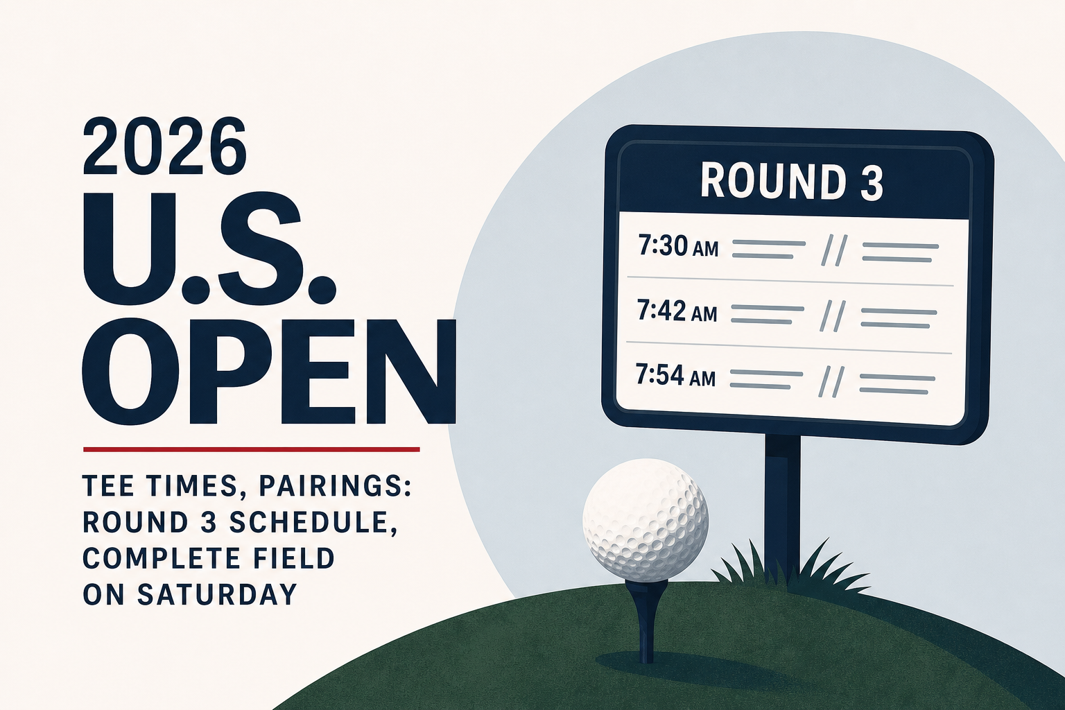 2026 U.S. Open tee times, pairings: Round 3 schedule, complete field on Saturday