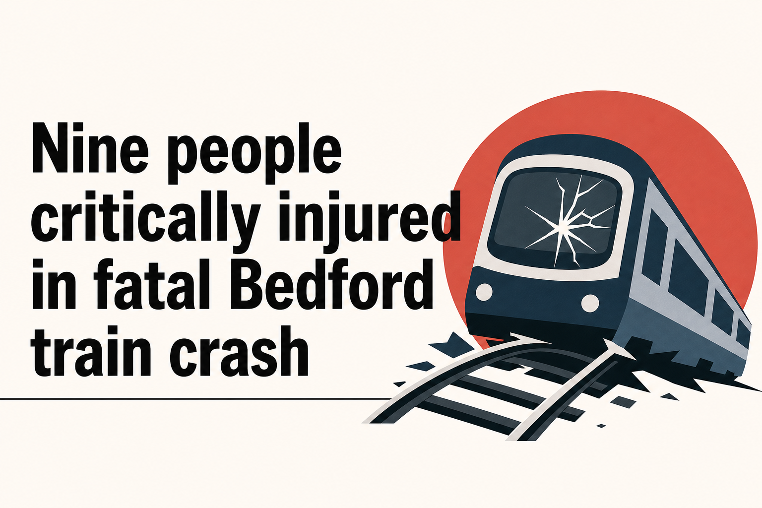 Nine people critically injured in fatal Bedford train crash