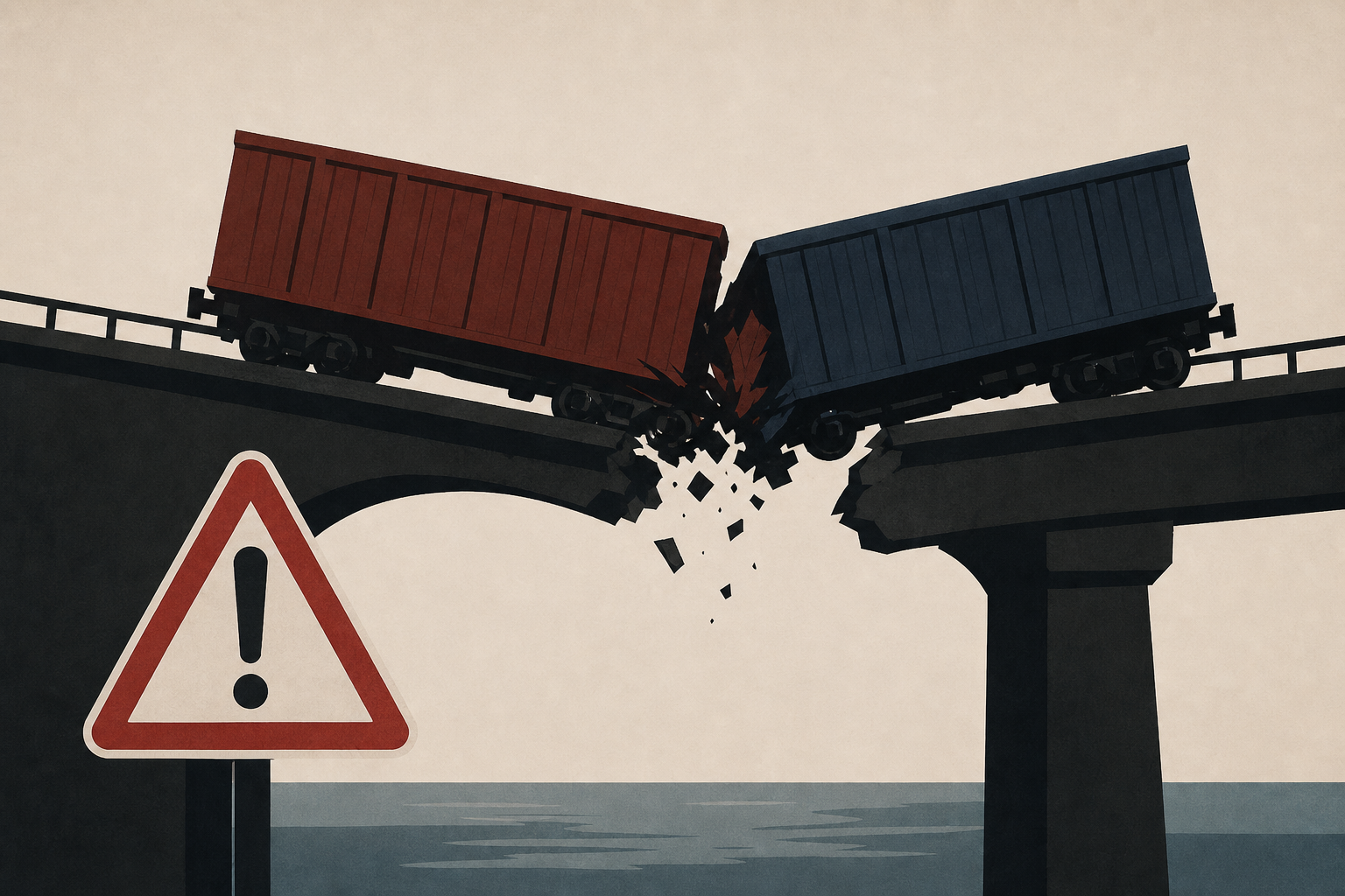 One dead after freight trains collide and crash off bridge in Munich