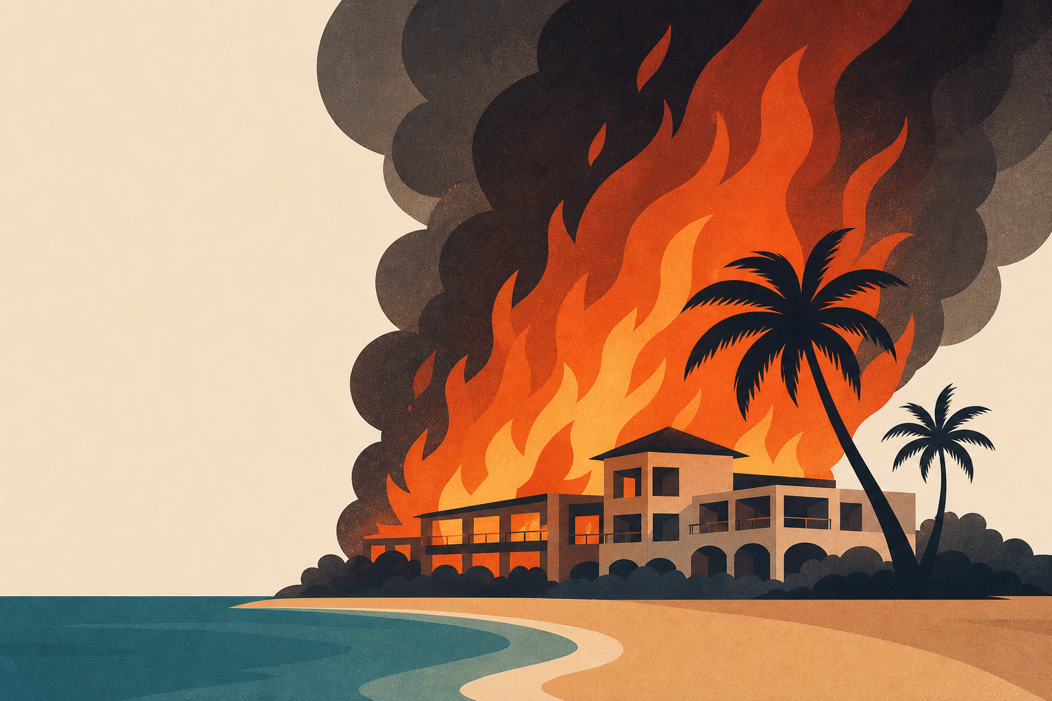 Huge Blaze Ravages Dominican Republic Beach Resort