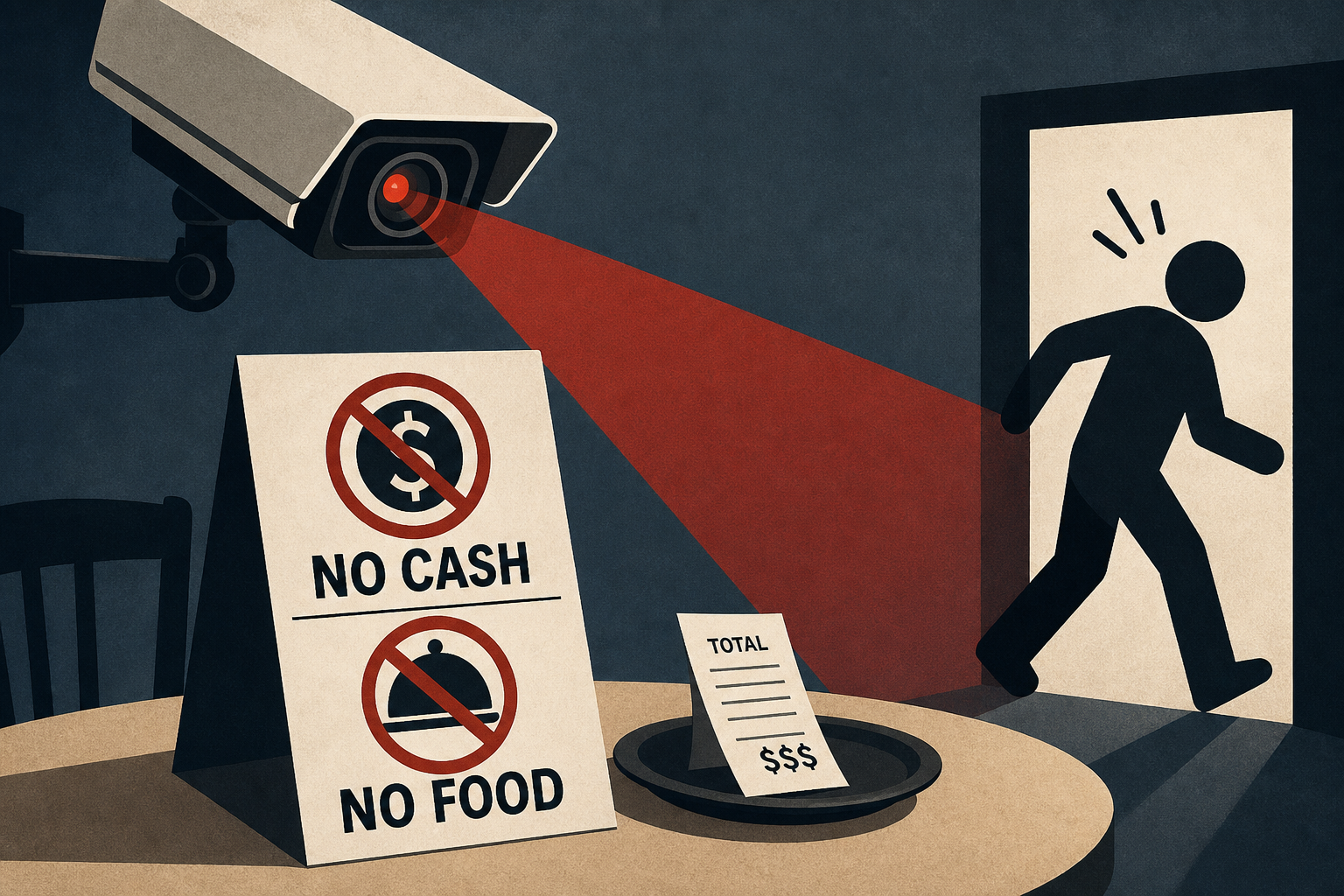 “No Cash, No Food”: Restaurant Used Surveillance to Track Dine-and-Dashers Who Allegedly Left Without Paying the Tab