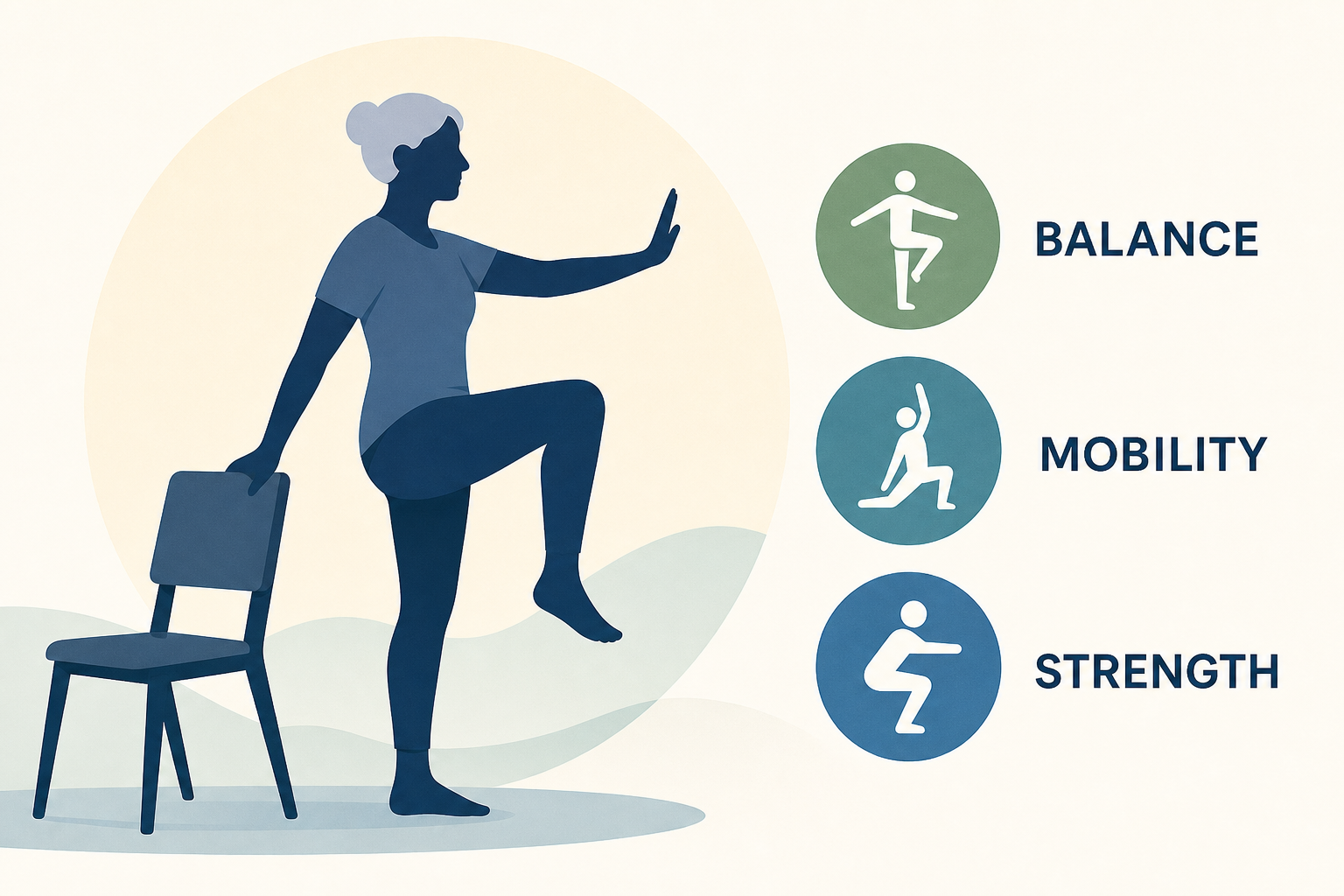 I teach people over 50 to be mobile: 3 low-impact moves that build more stability than a 30-minute walk