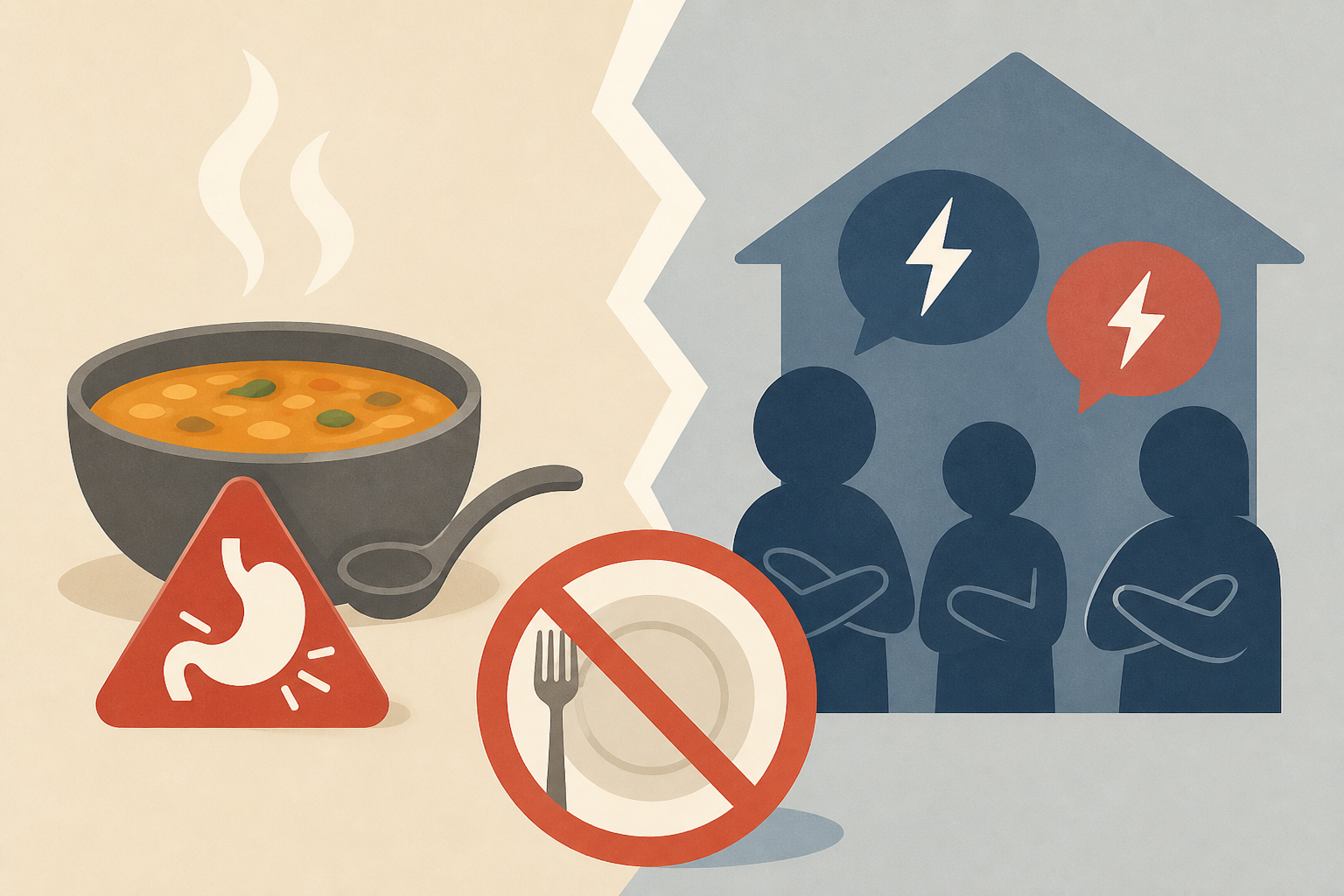 A Family Dispute Breaks Out After A Man Becomes Ill From Food Prepared By His Sister And Refuses To Eat There Again
