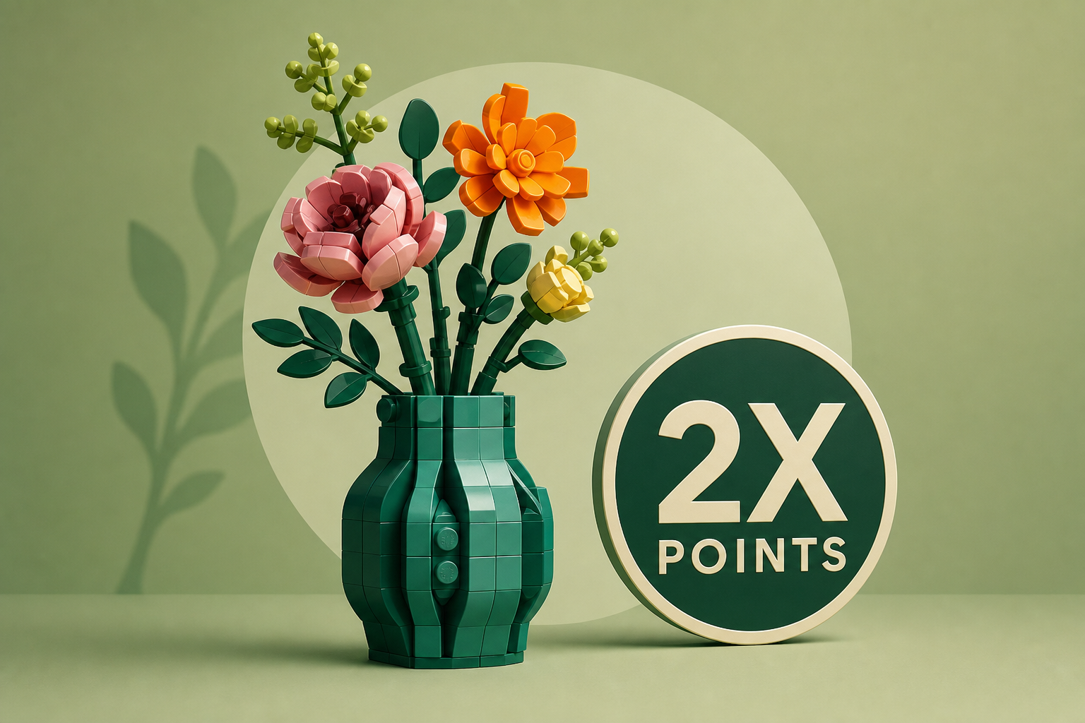 LEGO Botanicals vases now available with double points