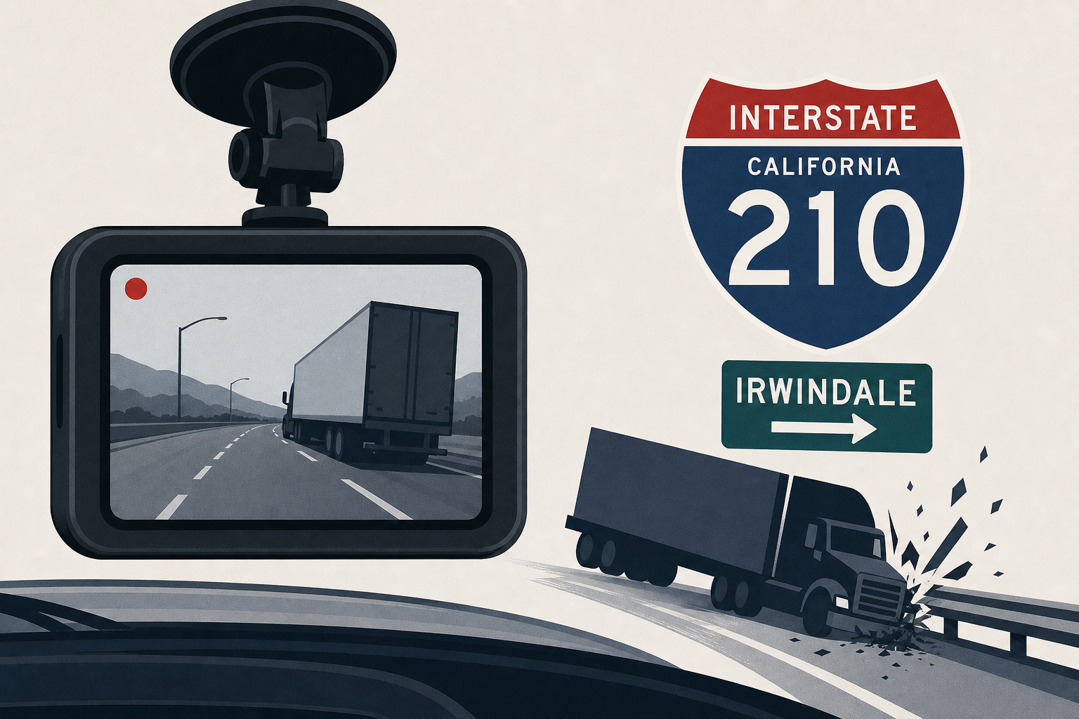 Dashcam video shows moments before deadly semi crash on 210 Fwy in Irwindale: EXCLUSIVE