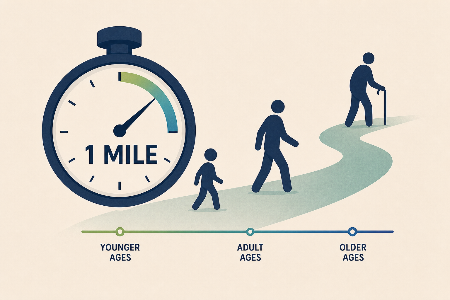 How fast you should be able to walk a mile at every age