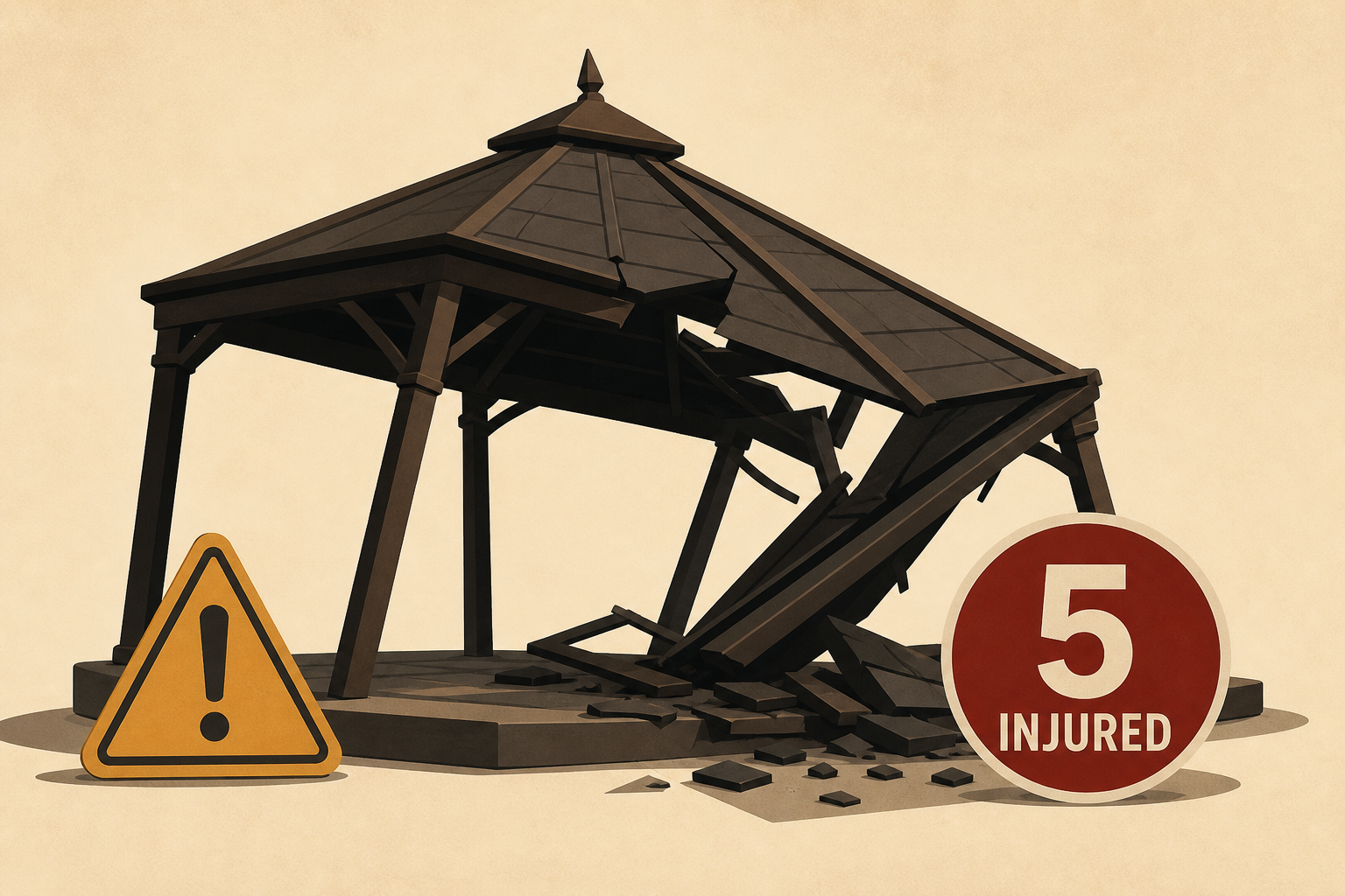 Gazebo collapse at Hard Rock injures 5