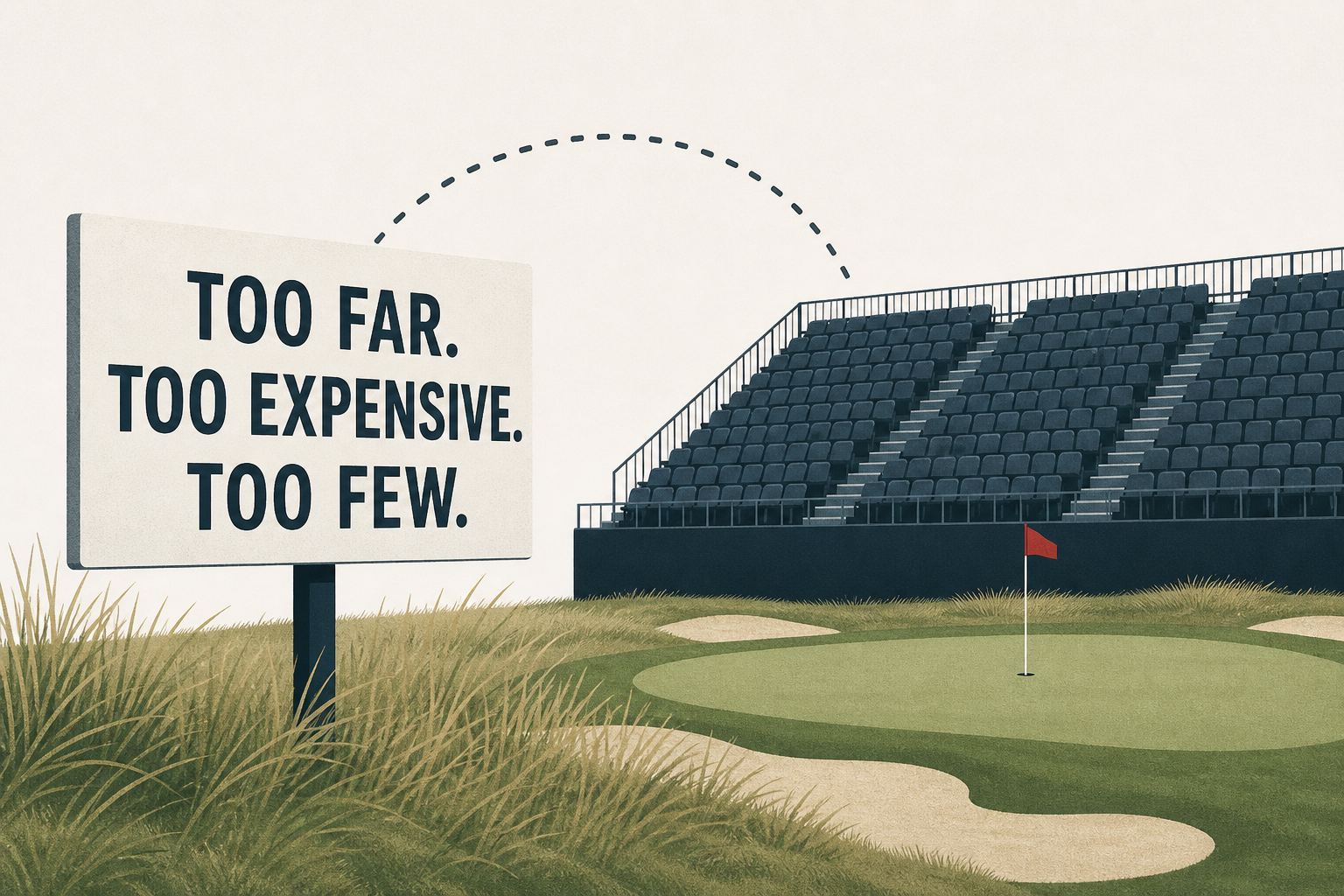 The simple and frustrating reason there are very few fans at the US Open at Shinnecock Hills