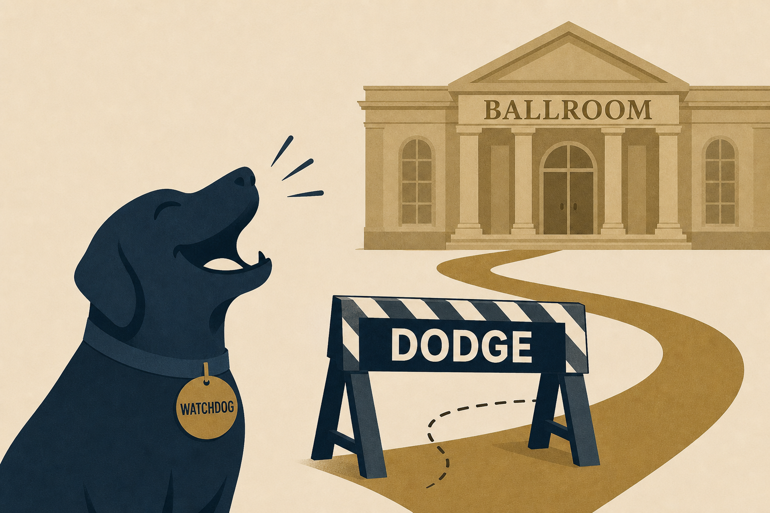 Watchdog laughs at Trump's new ballroom dodge