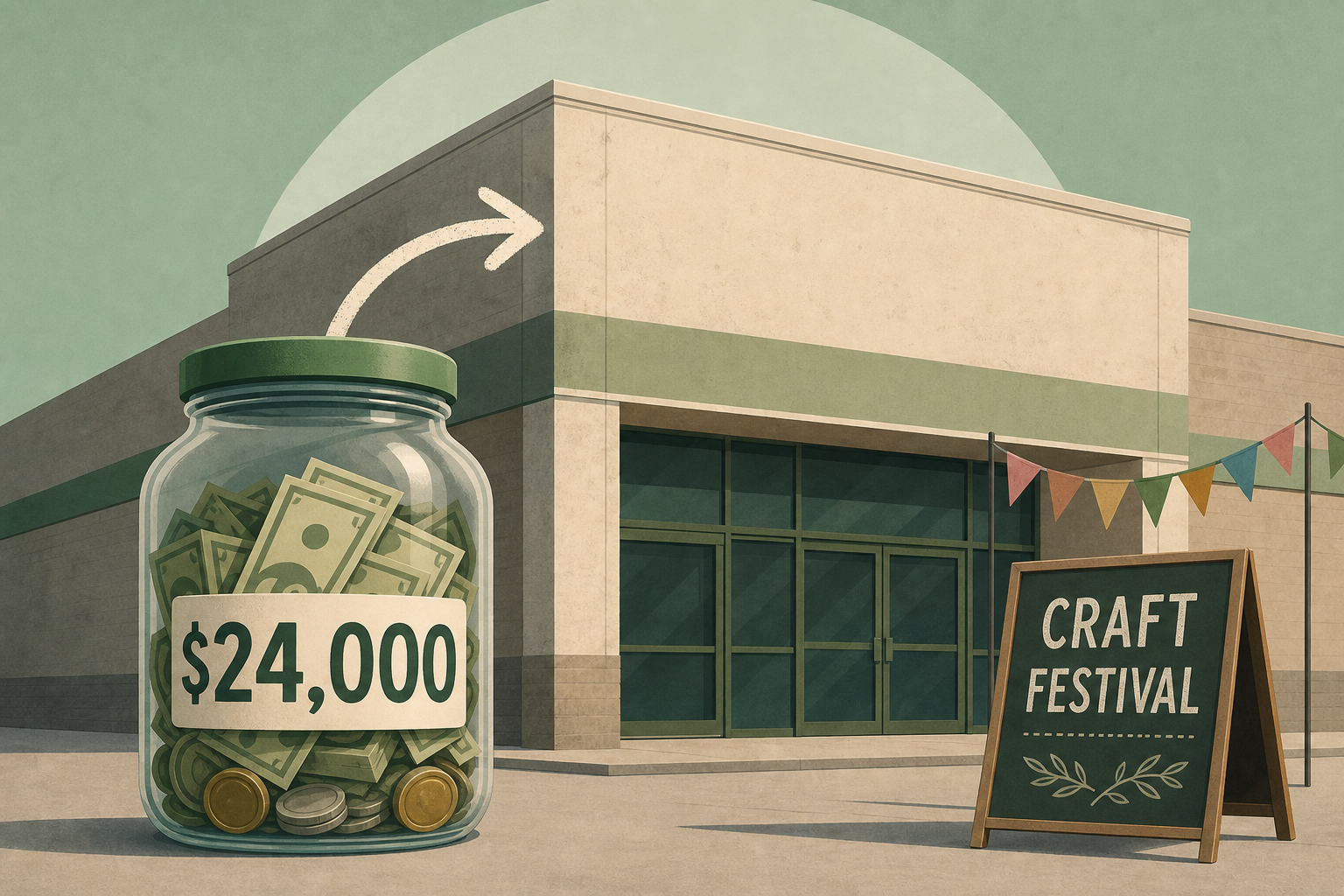 She saved $24,000 to launch a craft festival in an old Joann store